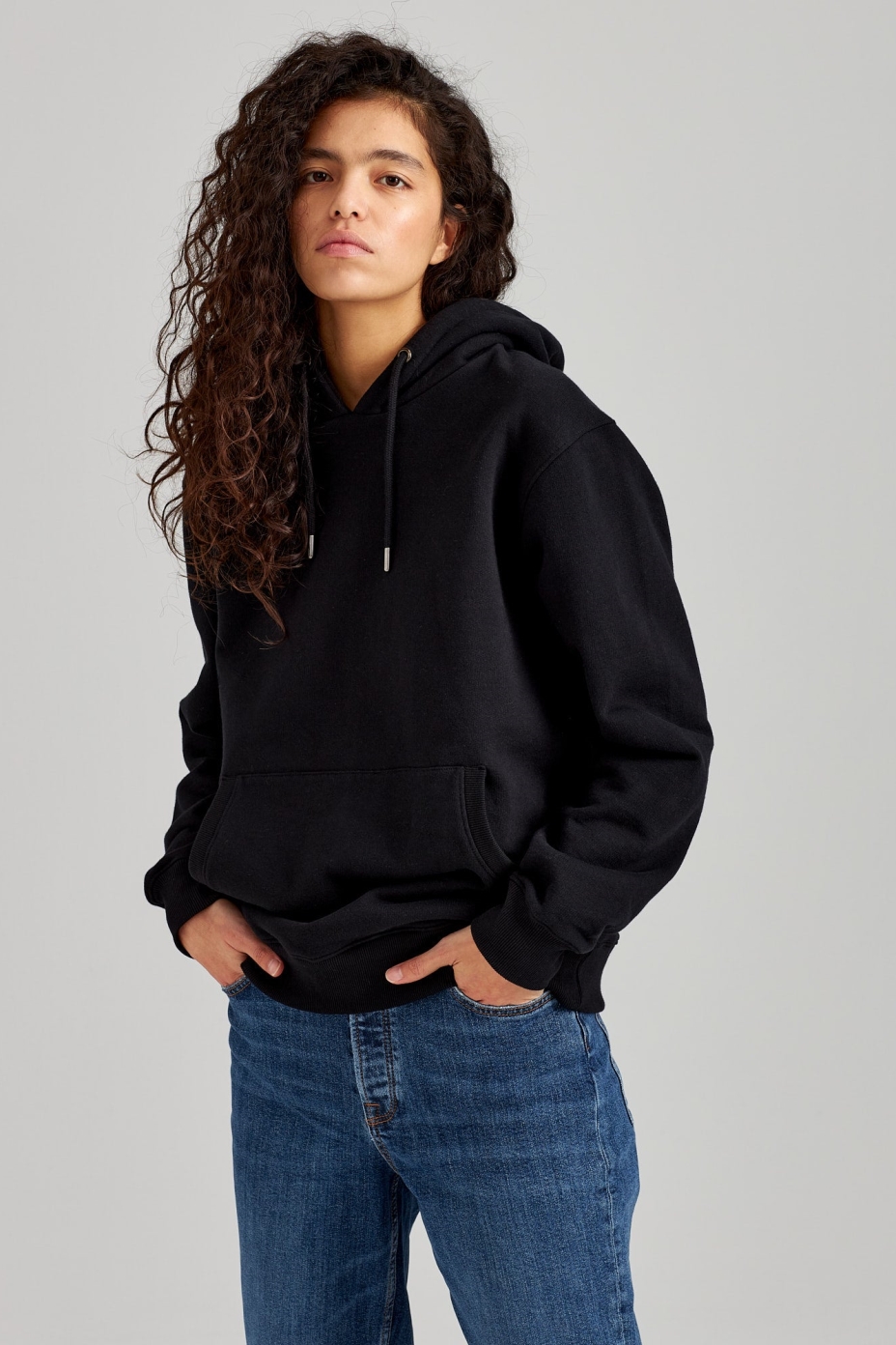 THOKKTHOKK Damen vegan Hoodie Schwarz