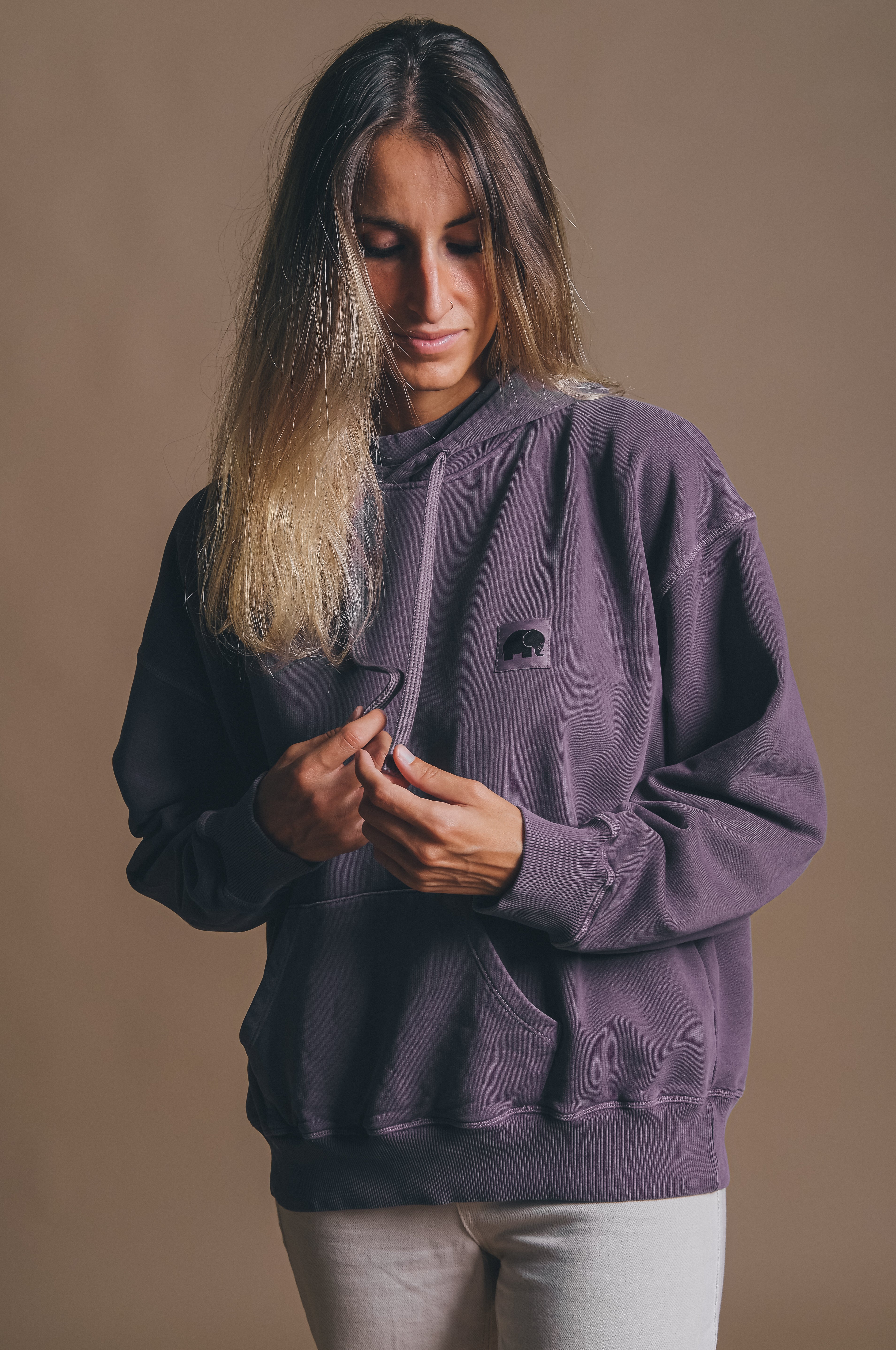 Trendsplant Damen vegan Kapuzenpulli Amerador Sunset Lila