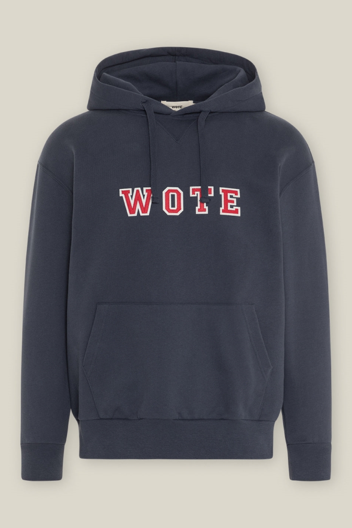 WOTE Damen vegan Hoodie Logo Dunkelblau