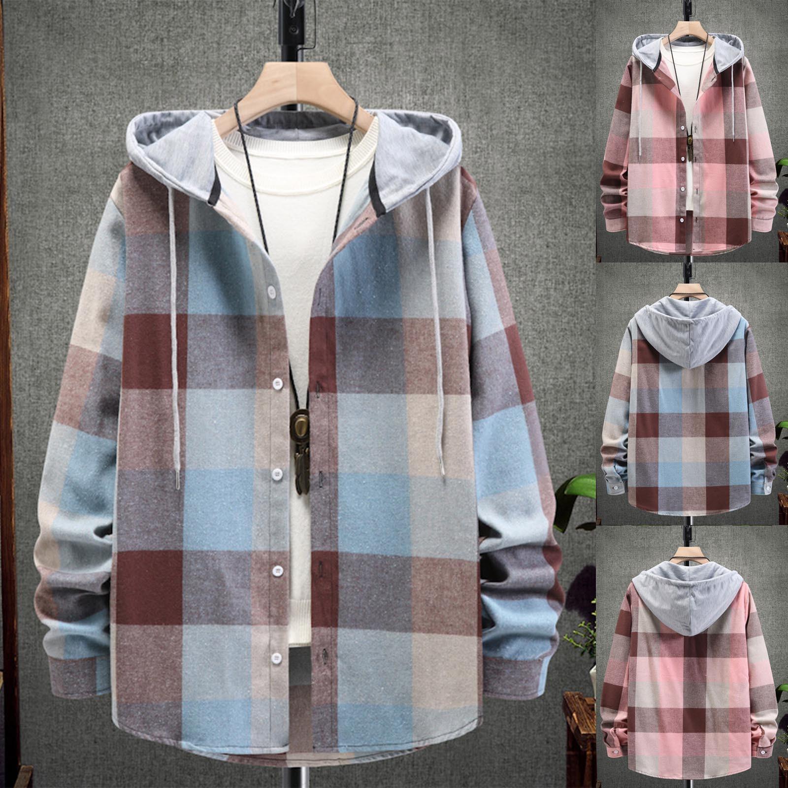 Niubiplus Herfst Stijl Son Hooded Shirt Heren Stijl Losse Lange Mouw Top XL