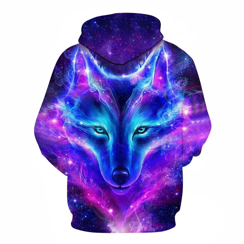 ETST 011 Dier Wolf 3D Geprinte Hoodies Heren Mode Casual Oversized Pullover Hip Hop Harajuku Streetwear Hoodies S