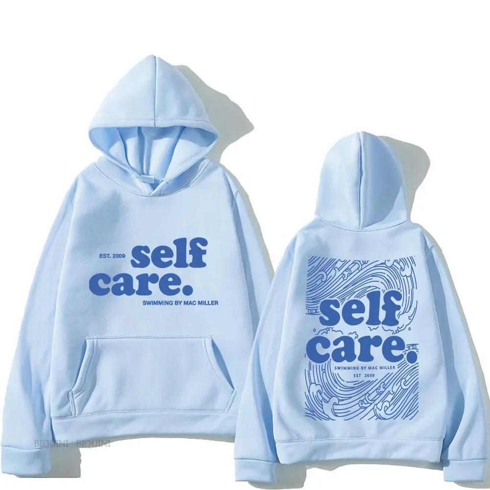 TENJINGE Trendy Macc Miller Self Care Hoodies Heavy Mental Casual Heren Sweatshirts Lange Mouw Winter Lente Hooded Pullovers Heren Hip Hop Kleding L