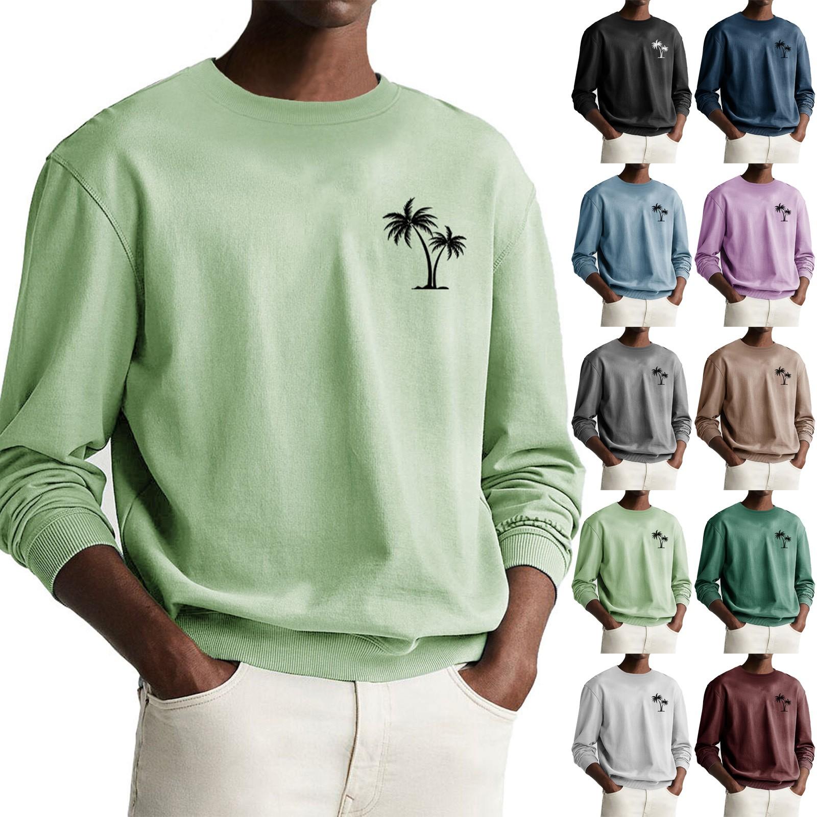 Sinking fish Heren sweatshirt met print, buiten, etnisch bedrukt, losse lange mouwen XL wit