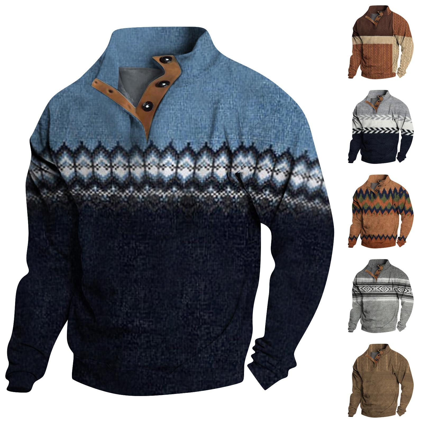 Wahaha123 Lente en heren staande kraag sweatshirt is outdoor casual truien tops M koffie