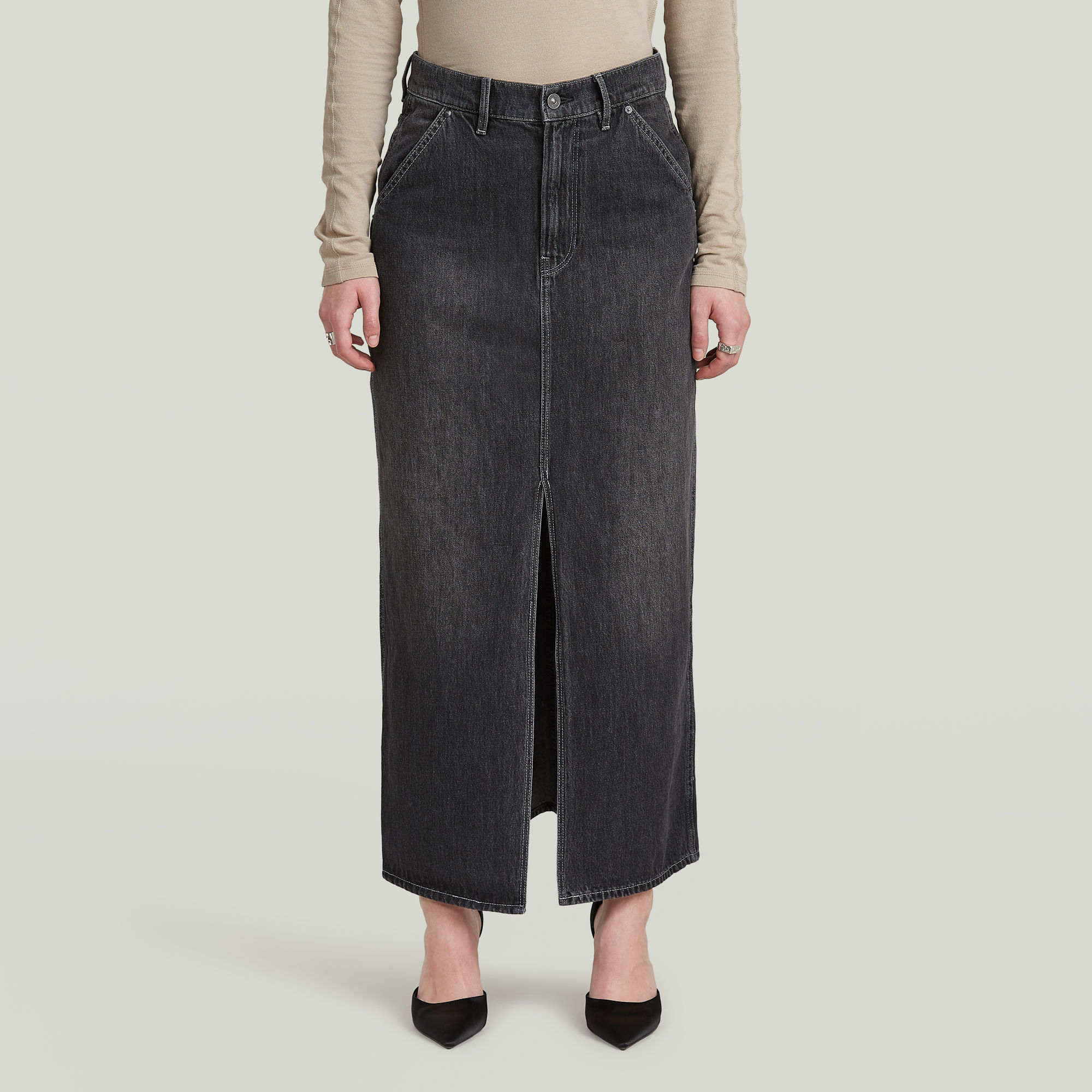G-Star RAW Revynn Long Rok - Grijs - Dames