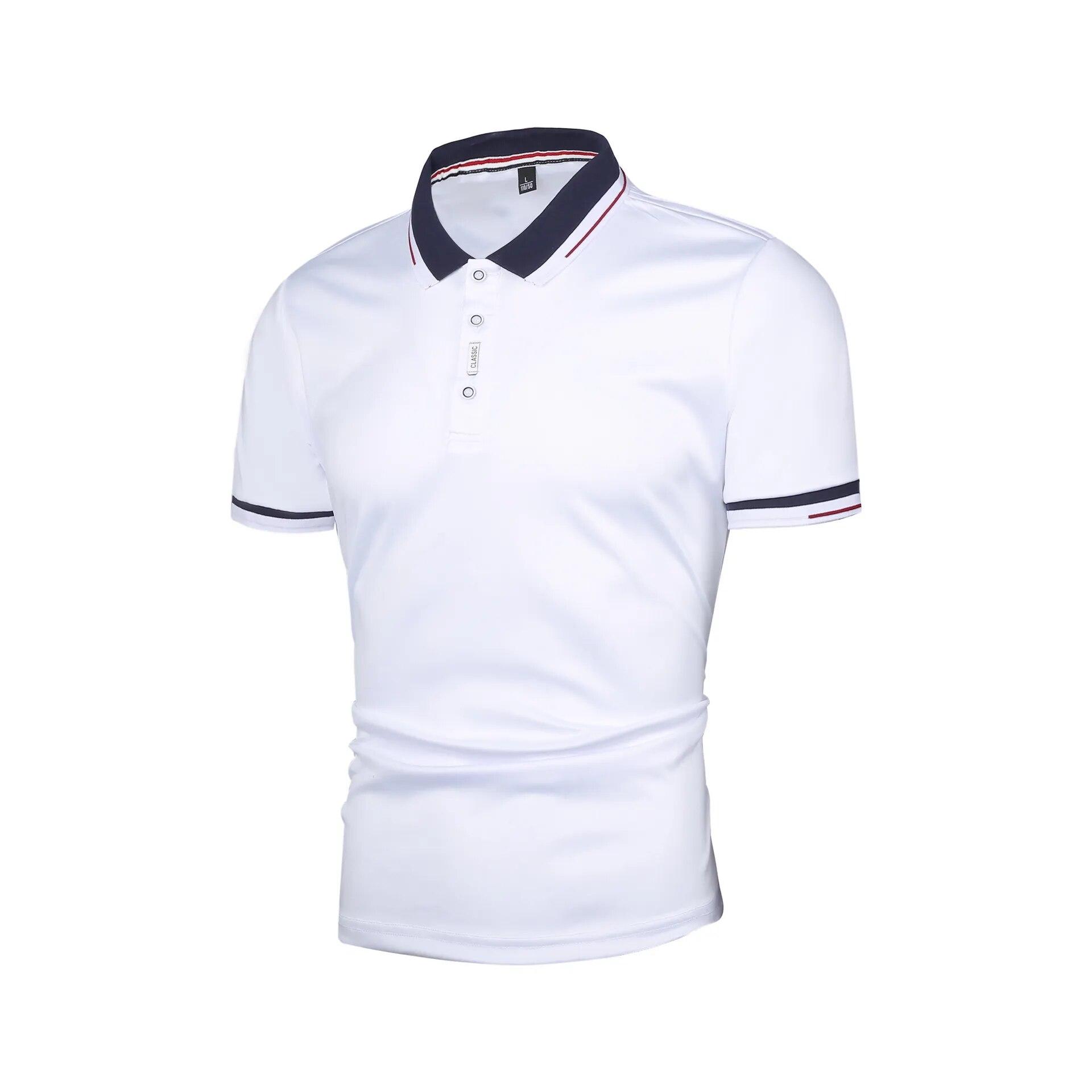 FIVE FIVE Poloshirt Heren Effen Casual Katoenen Polo Heren Slim Fit Borduurwerk Korte Mouw Heren Polo XS zwart