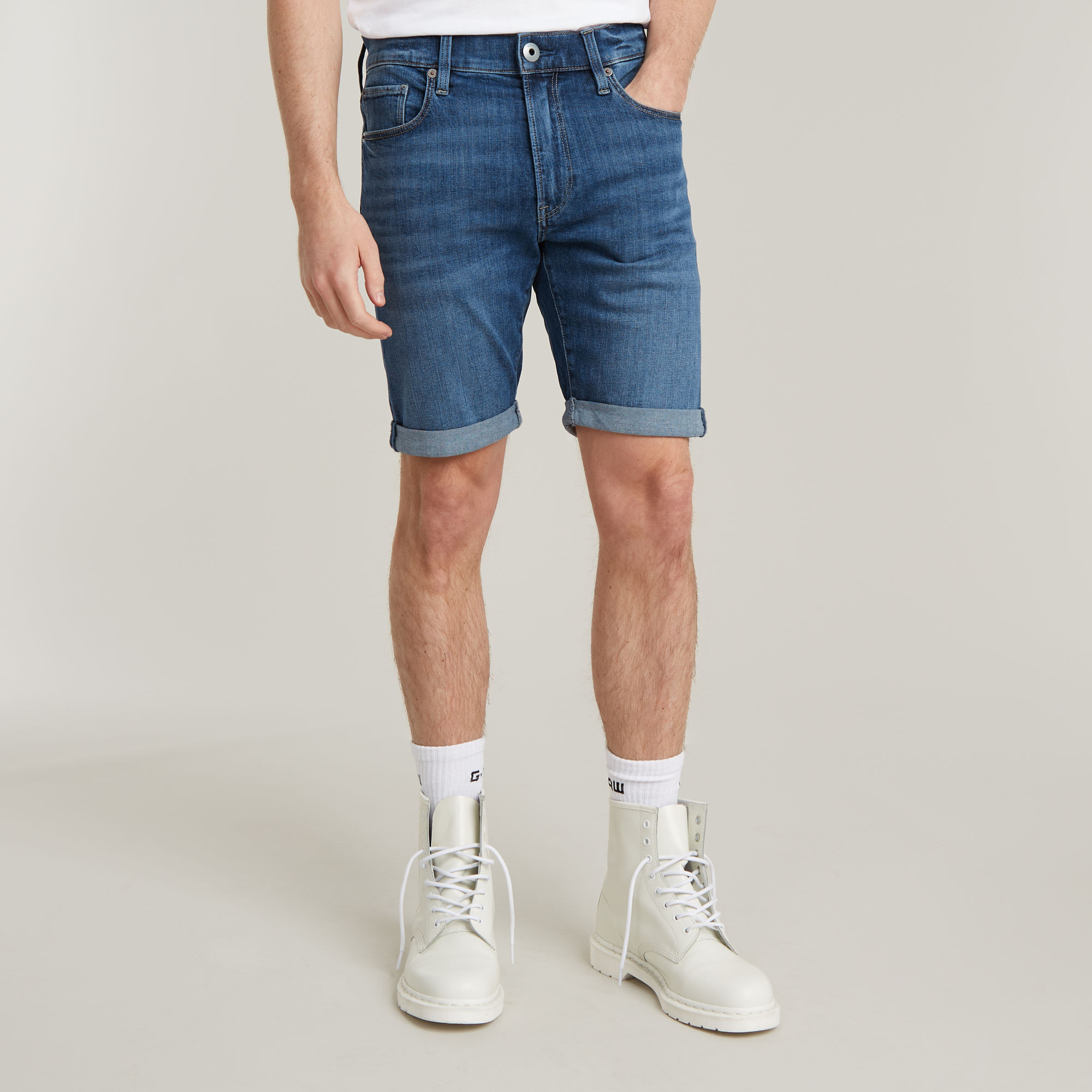 G-Star RAW 3301 Slim Denim Short - Midden blauw - Heren