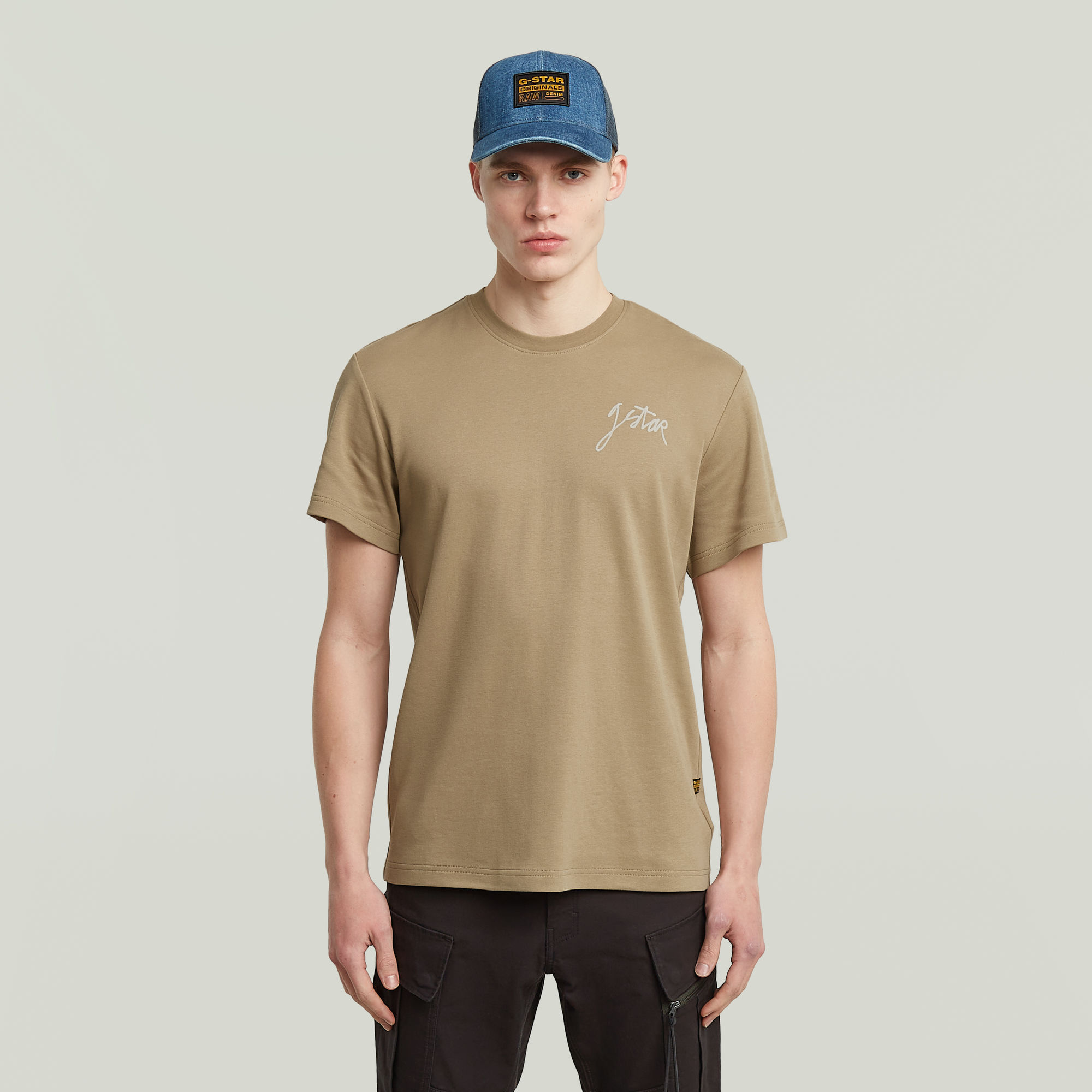 G-Star RAW Script T-shirt - Beige - Heren