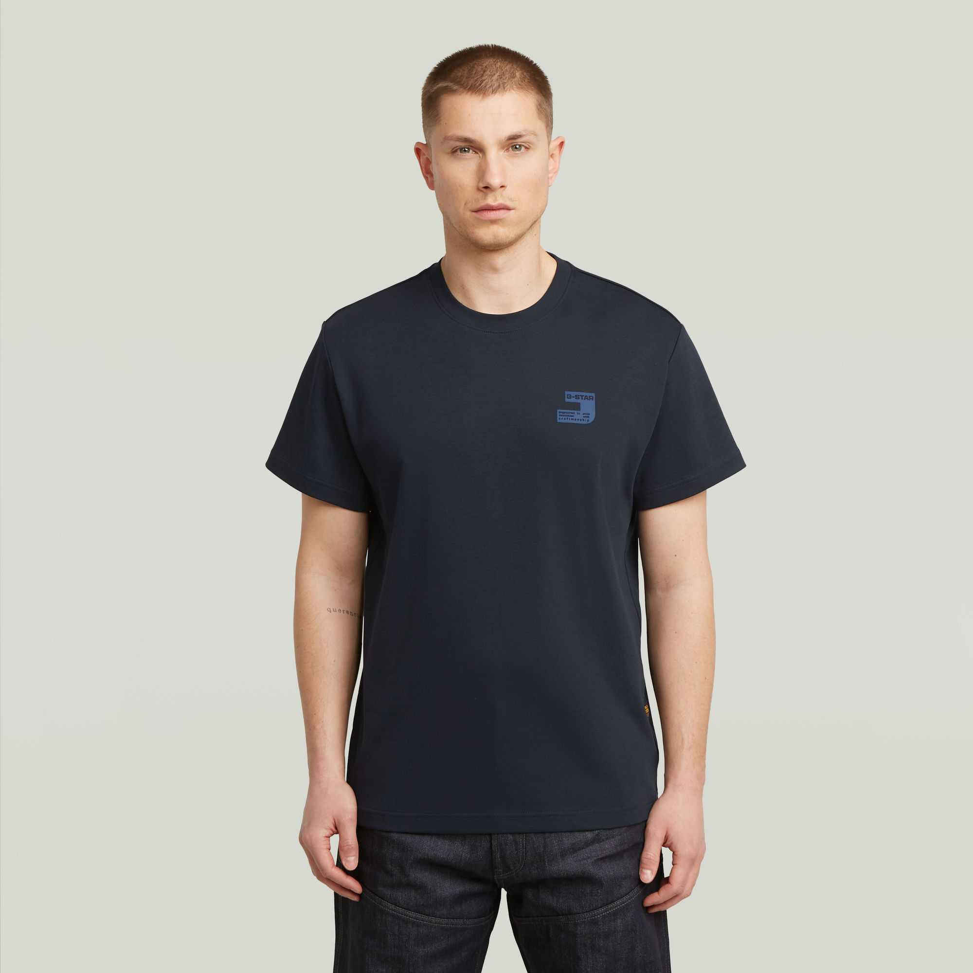 G-Star RAW Chest Logo T-shirt - Donkerblauw - Heren