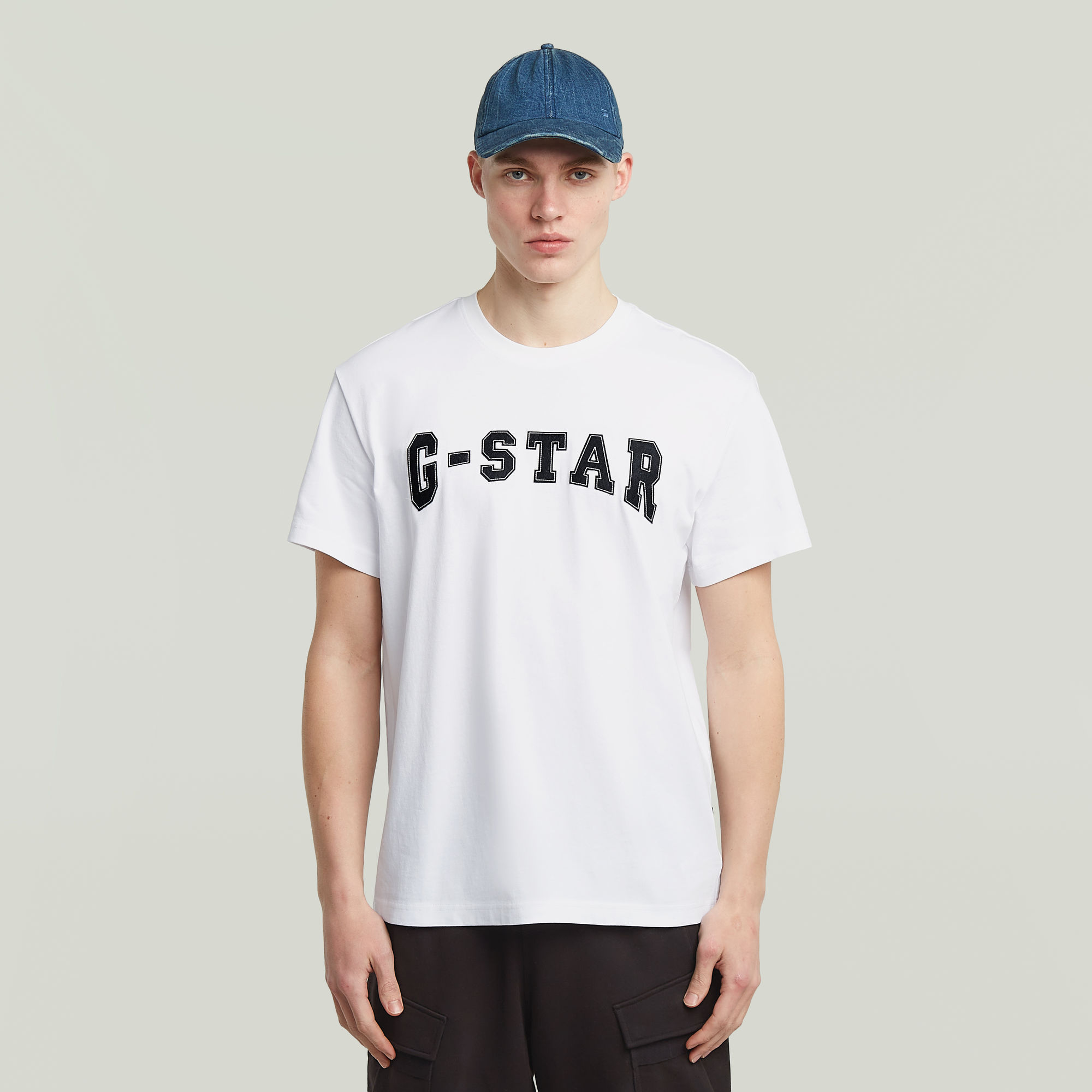 G-Star RAW Felt Logo T-shirt - Wit - Heren