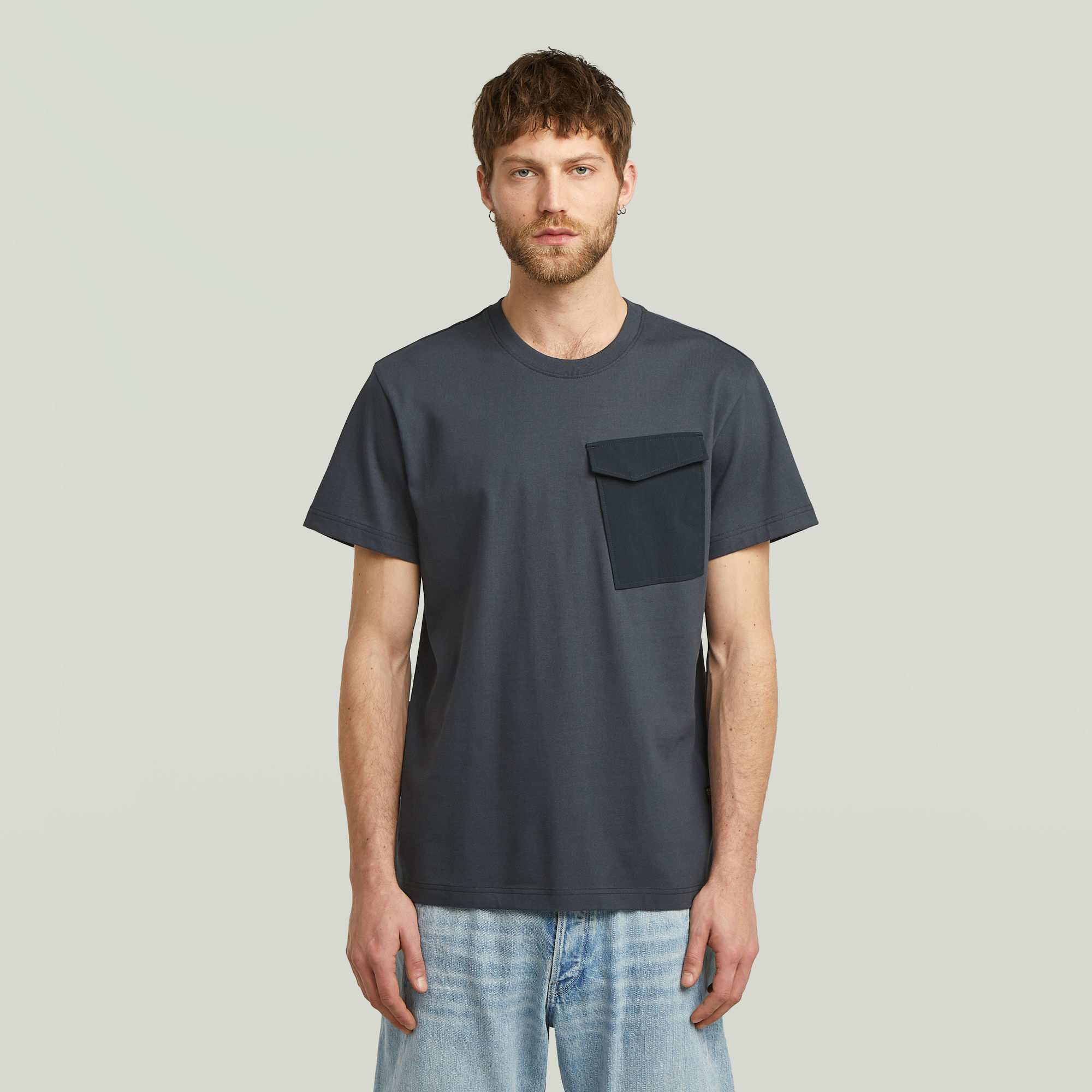 G-Star RAW Fabric Mix Pocket T-shirt - Donkerblauw - Heren