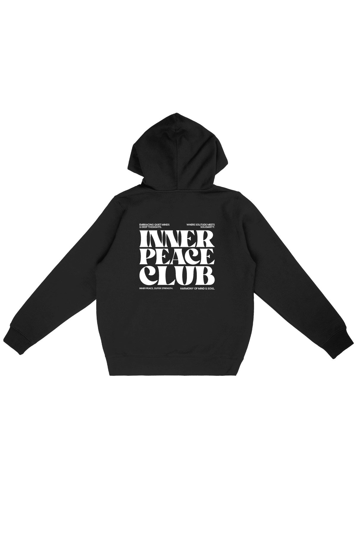 Oat Milk Club Damen vegan Hoodie Inner Peace Club Schwarz
