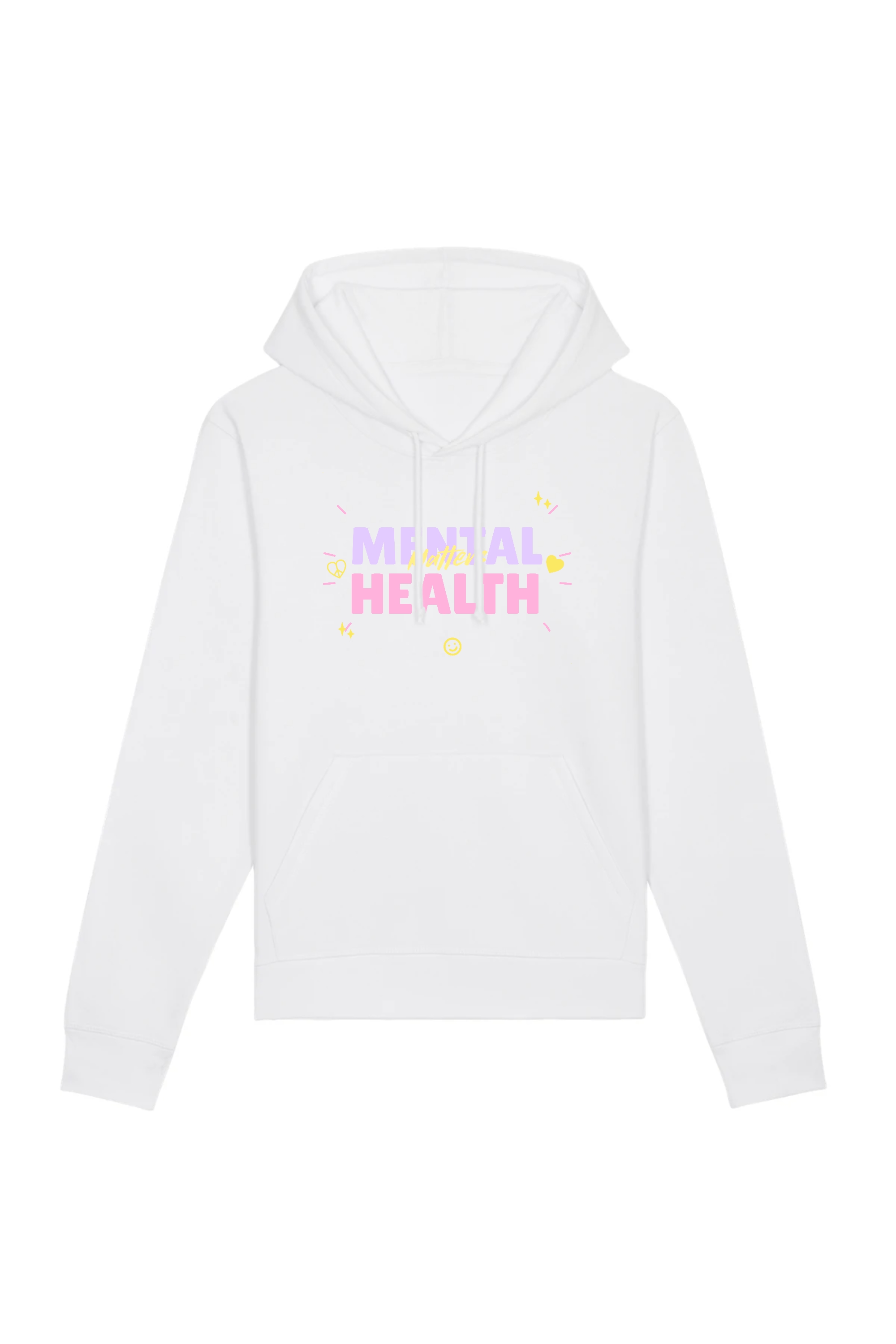 Oat Milk Club Damen vegan Hoodie Cotton Mental Health Matters WeiÃŸ