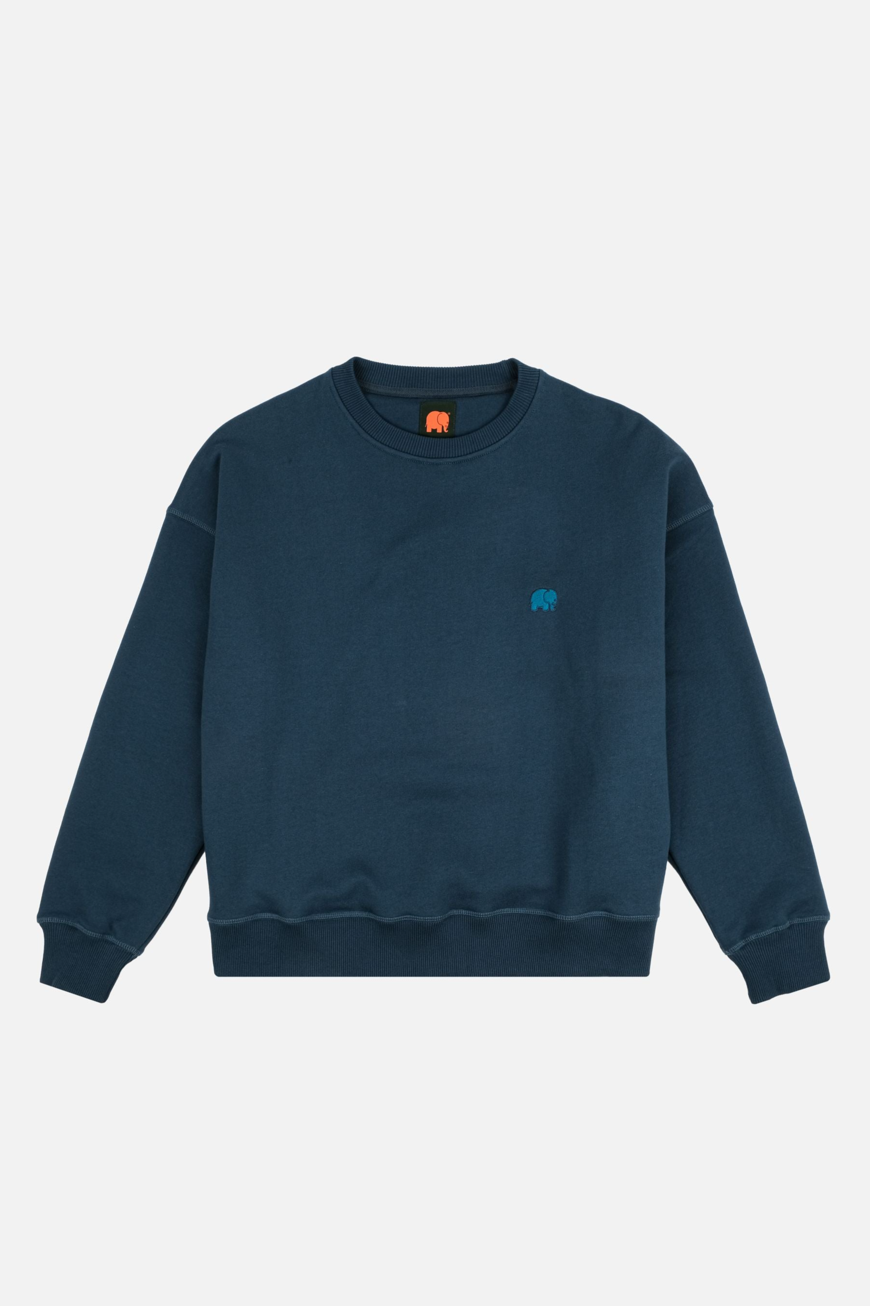 Trendsplant Damen vegan Damen Pullover Midweight Essential Poseidon Blau