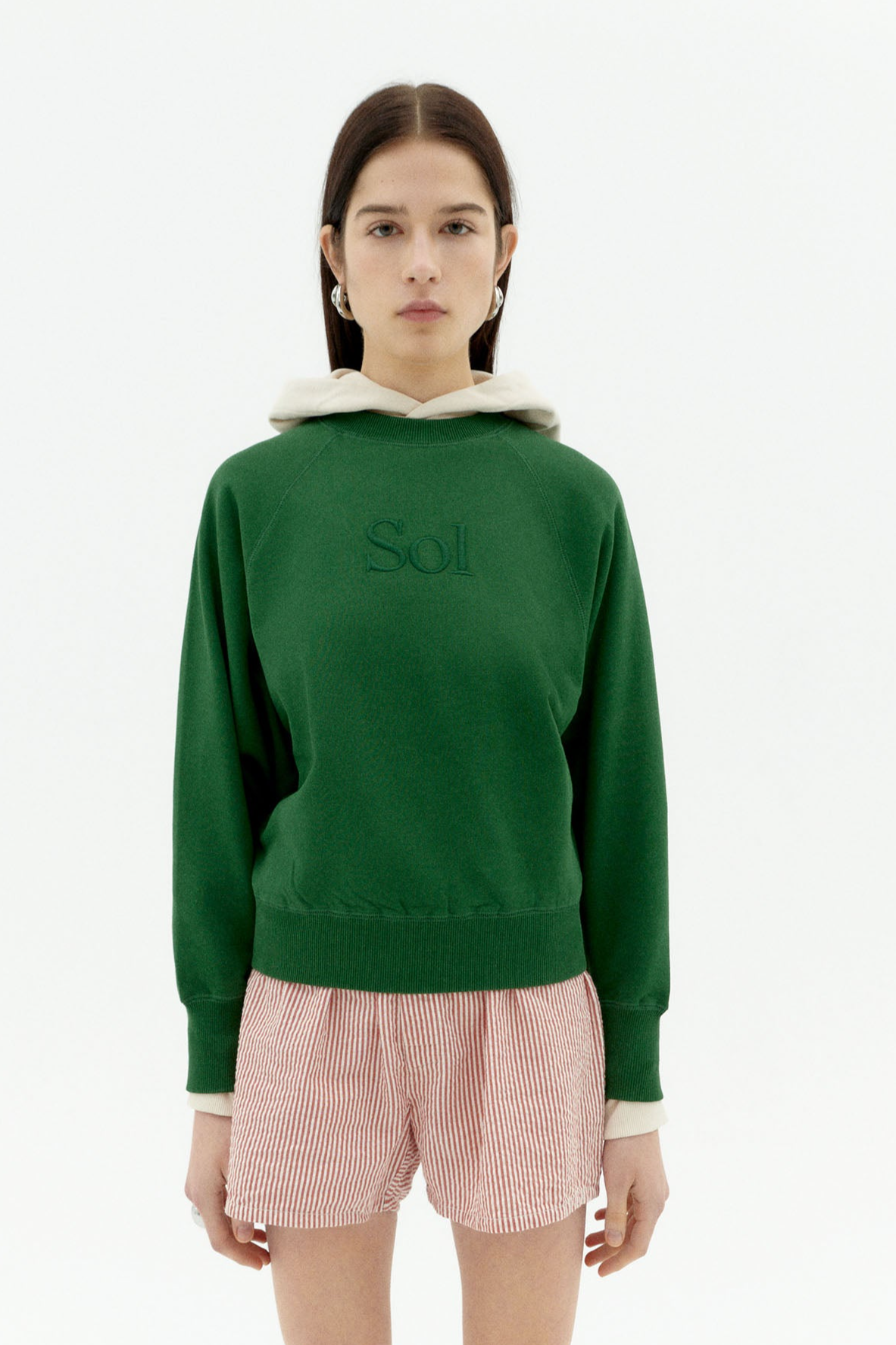Thinking mu Damen vegan Sweatshirt Sonne Typ Bonnie GrÃ¼n