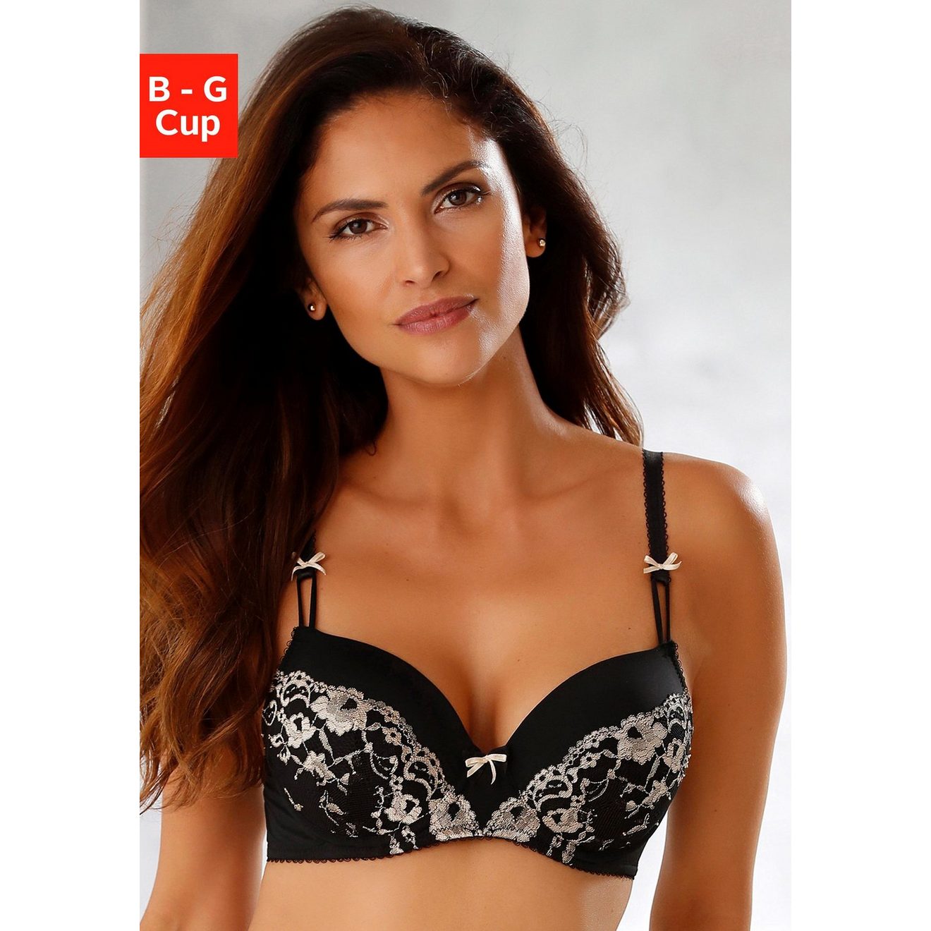 Lascana Bh met steuncups Fabiola met beugel en chique kant, dessous