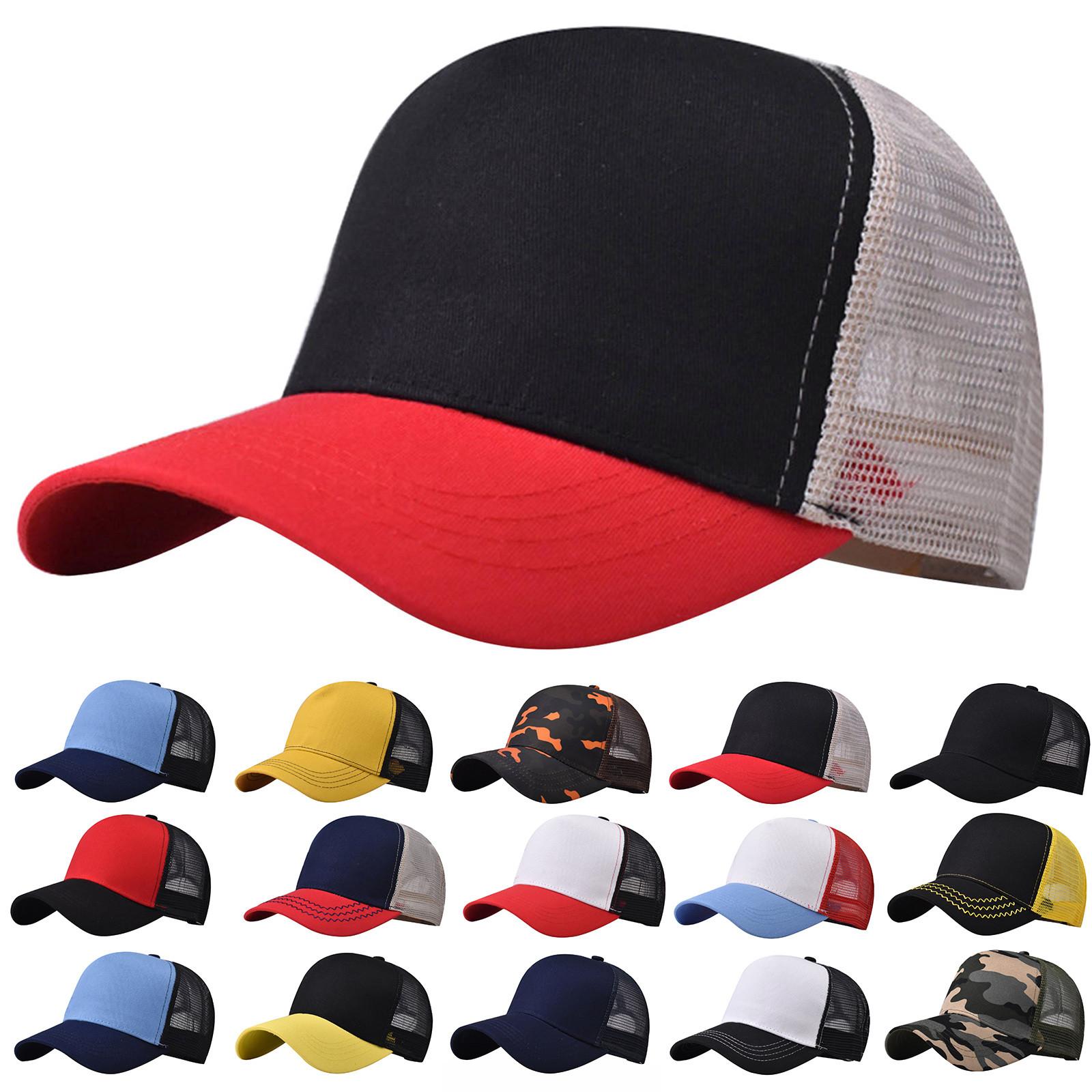 Papij (Qunide) Modieuze klassieke mesh-pet met kleurblokkering en ademende baseballpet One Size oranje