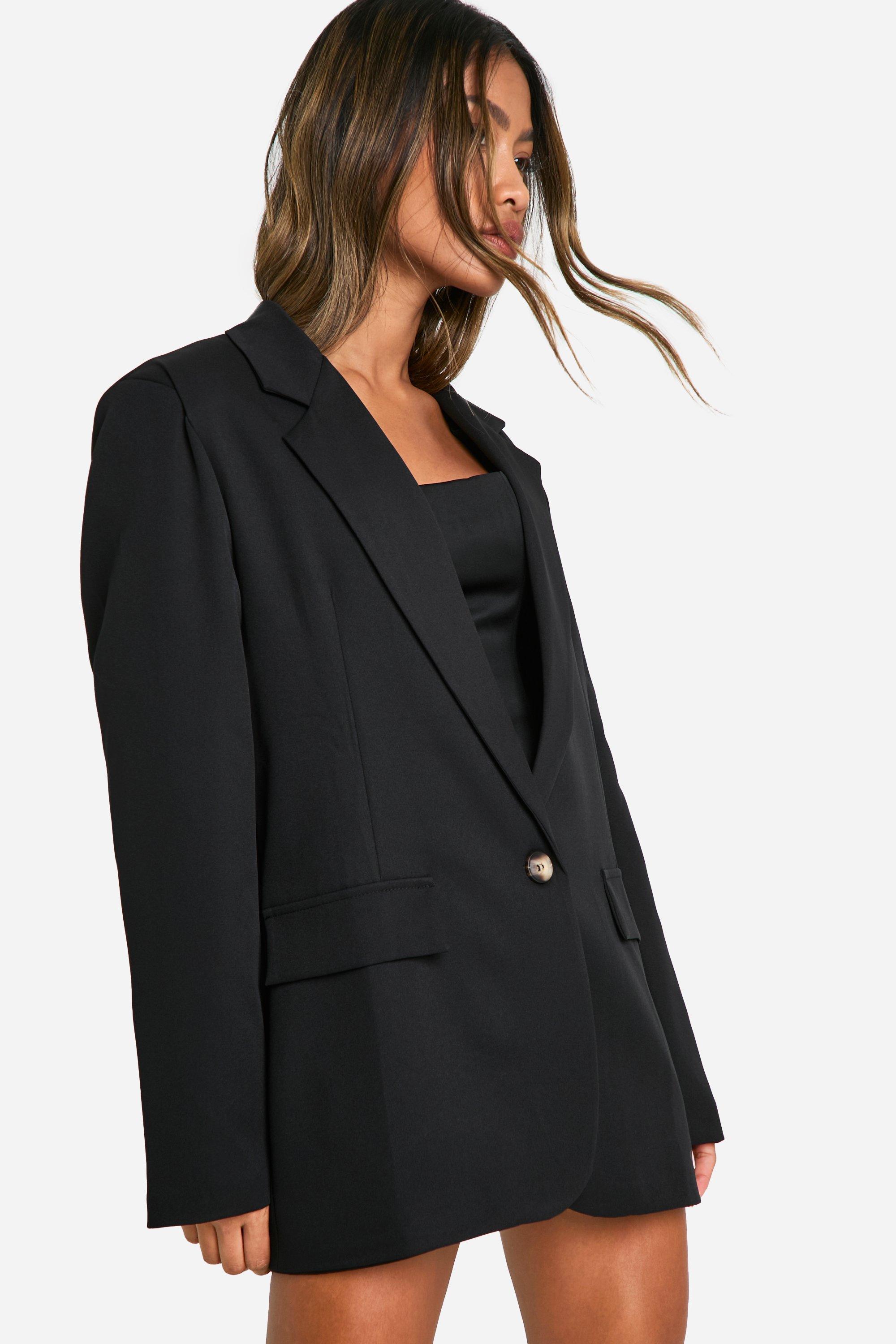 Boohoo Oversized Baggy Blazer, Black