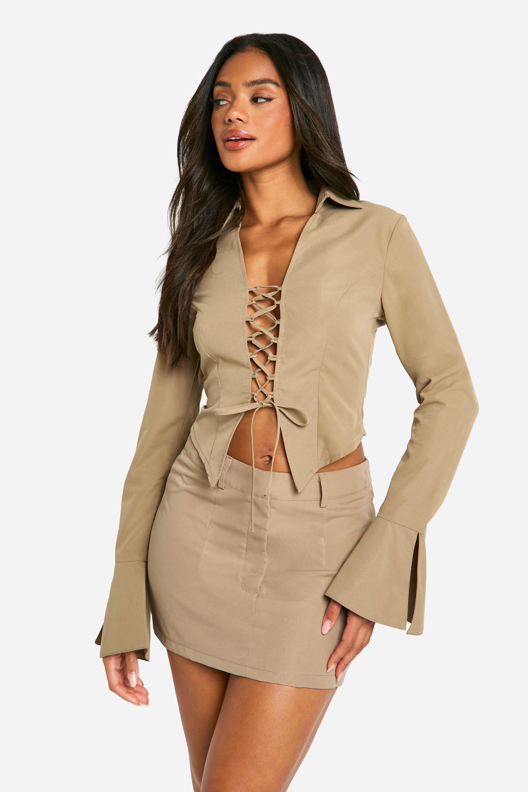 Boohoo Micro Mini Rokje, Mocha