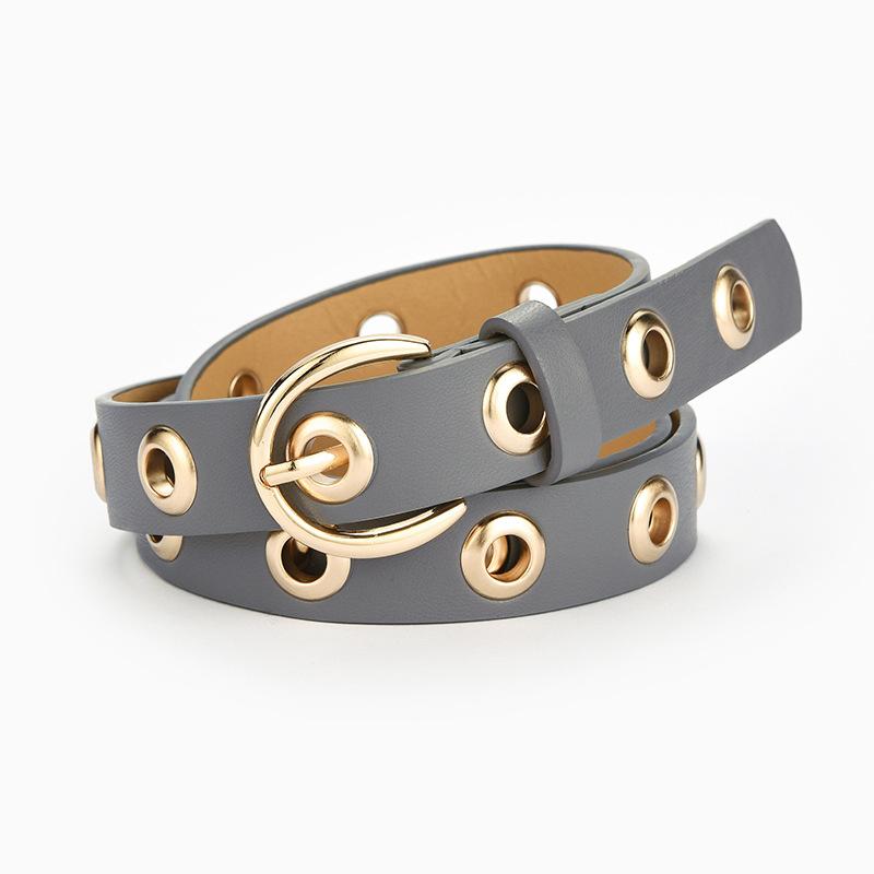 COOLERFIRE FASHION Punk Rock Riemen voor Vrouwen Luxe Merk Vintage Hoge Kwaliteit Vrouw Tailleband Mode Bezaaid Klinknagel Taille Werkende Band DT143 105CM beige