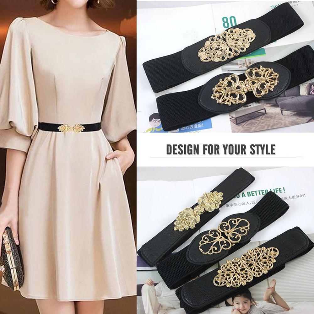 ShaoLingling3 Mode Kledingbenodigdheden Trui Decoratieve Elastische Gesp Tailleband Brede Tailleband Jurkband Style 4
