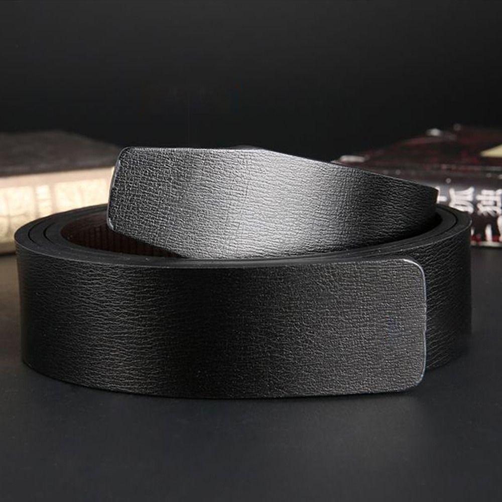Xuuansheng Luxe merkontwerper Geen gesp Tailleband Vervanging 3,2 cm Riemen Casual Echte leren riem 120cm
