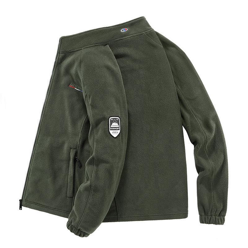 AC-Fashion-4 Nieuwe stijl polar fleecejack heren jeugd losse herfst en winter effen kleur groot formaat fleecejack 5XL