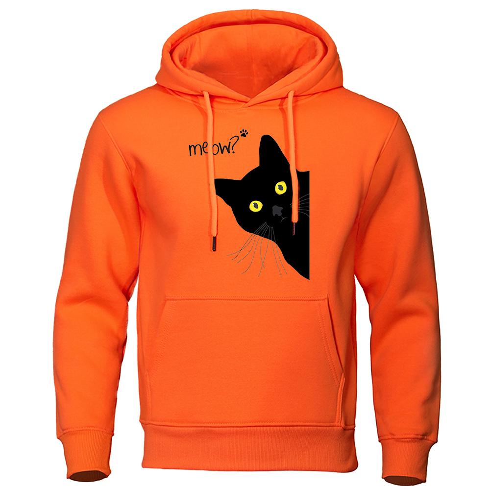Boutique sports suit series 2 Meow Black Cat Hoodies Heren Klassieke Oversized Ronde Hals Hoodie Creativiteit Trainingspak Kwaliteit Hip Hop Kleding Voor Heren 3XL
