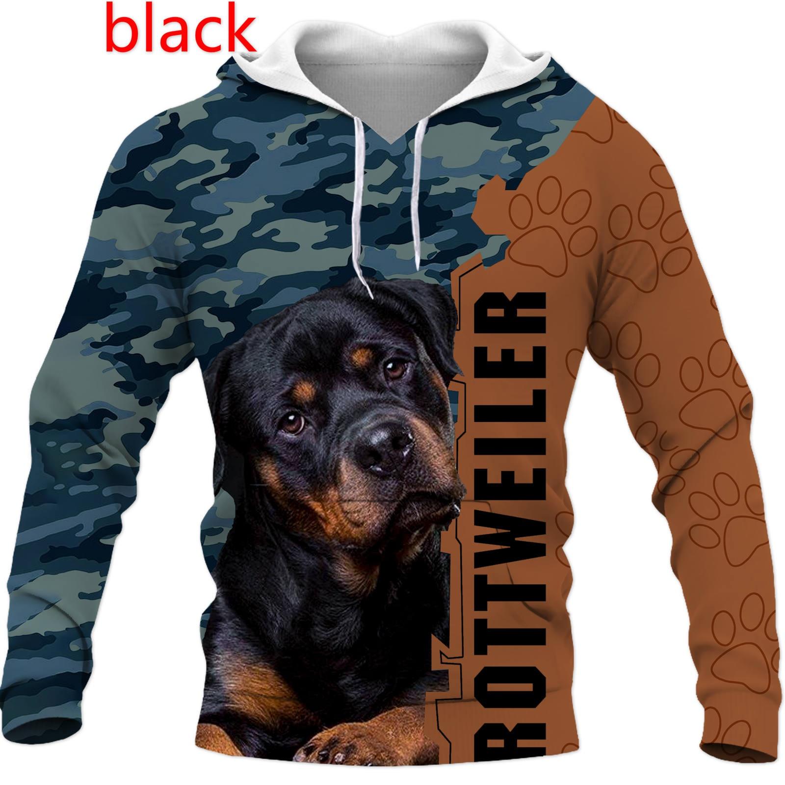 ETST 05 Mode Casual 3D-printen Grappige hondenhoodies Unisex kleding Lange mouwen Duitse herder Grafische capuchontrui 2XL