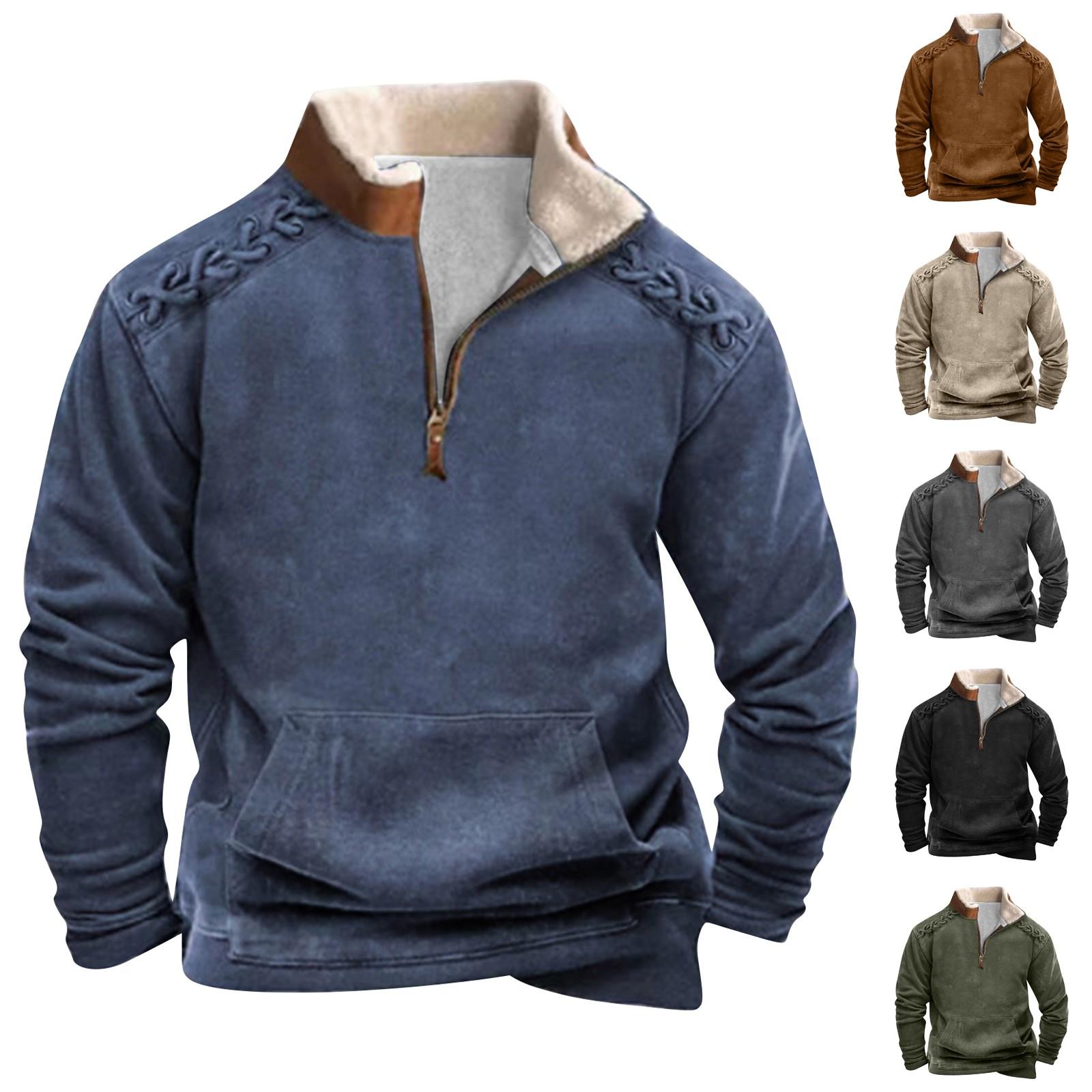 Swimwear Lente en heren staande kraag sweatshirt is outdoor casual truien tops XL Vloot