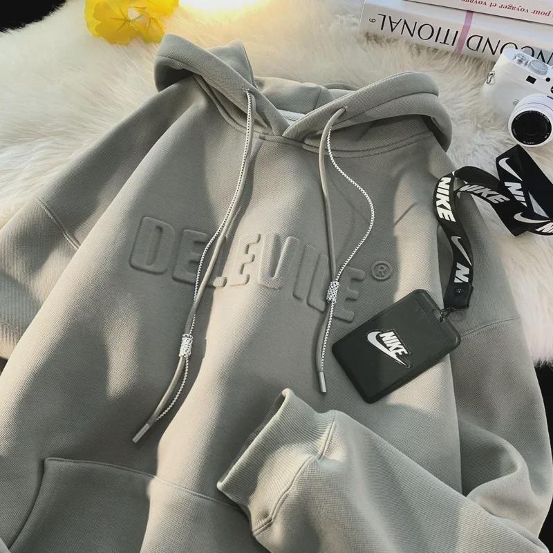 VantaGoods 2023 Oversized Heavy Hoodie voor heren: Trendy herfst/winter Amerikaans chique sweatshirt M