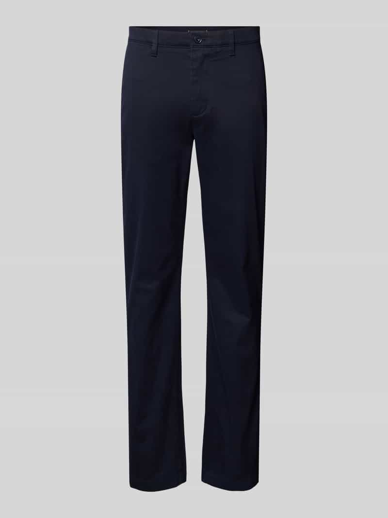 Tommy Hilfiger Chino DENTON CHINO SATIN met achterzakken met knoop, logo-borduursel