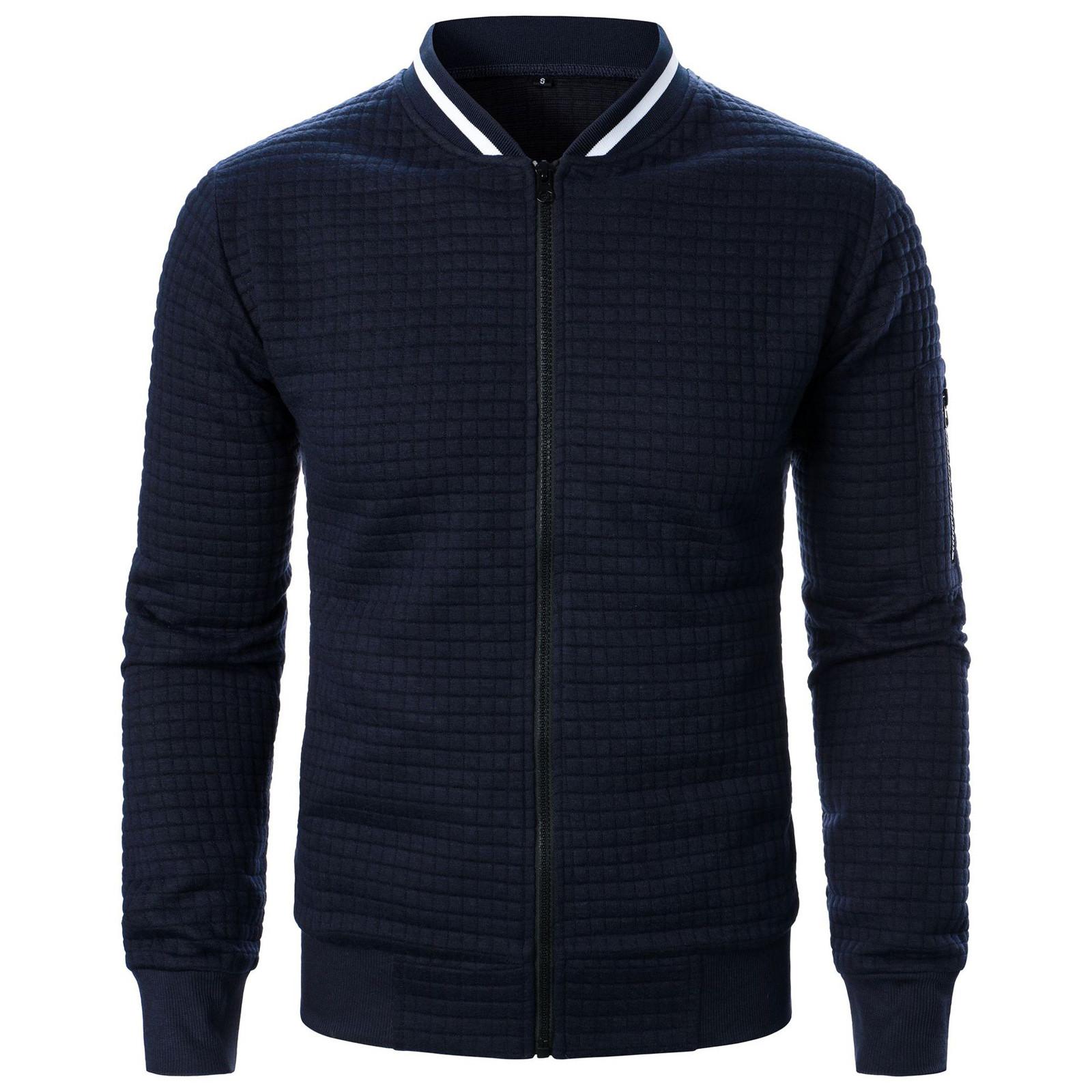 Explorer Outdoors Heren Sweatshirt met rits, lange mouwen, modieuze casual trui met rits XXXL wijn