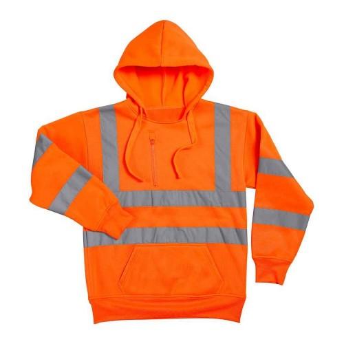 Warrior Heren Hi-Vis Pullover-hoodie XL fluorescerende gele kleur