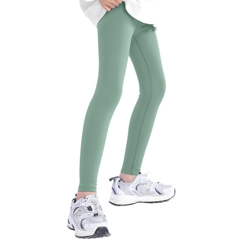 Kidsyuan Meisjes Sportbroek Kinderen Effen Kleur Elastische Yoga Broek 150