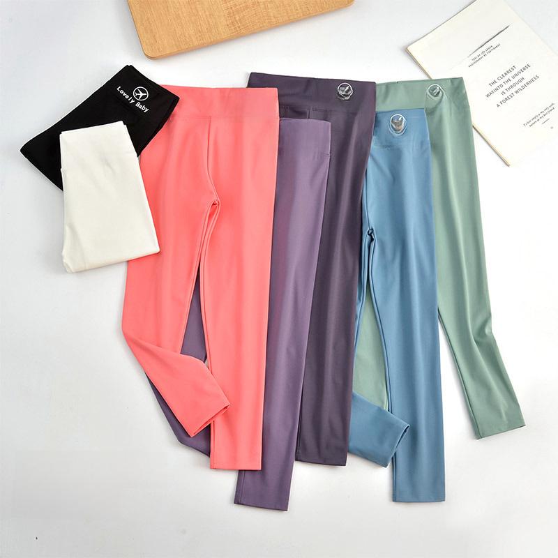 VantaGoods Meisjes Sharkskin Vliegtuig Legging - Lente/Zomer Dunne Stijl, Modieuze Kinder Buitenkleding Broek 110cm groen