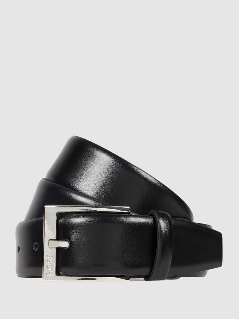 Boss Leren riem Elloy-PC-An_Sz35 met subtiele -reliëf op de sluiting