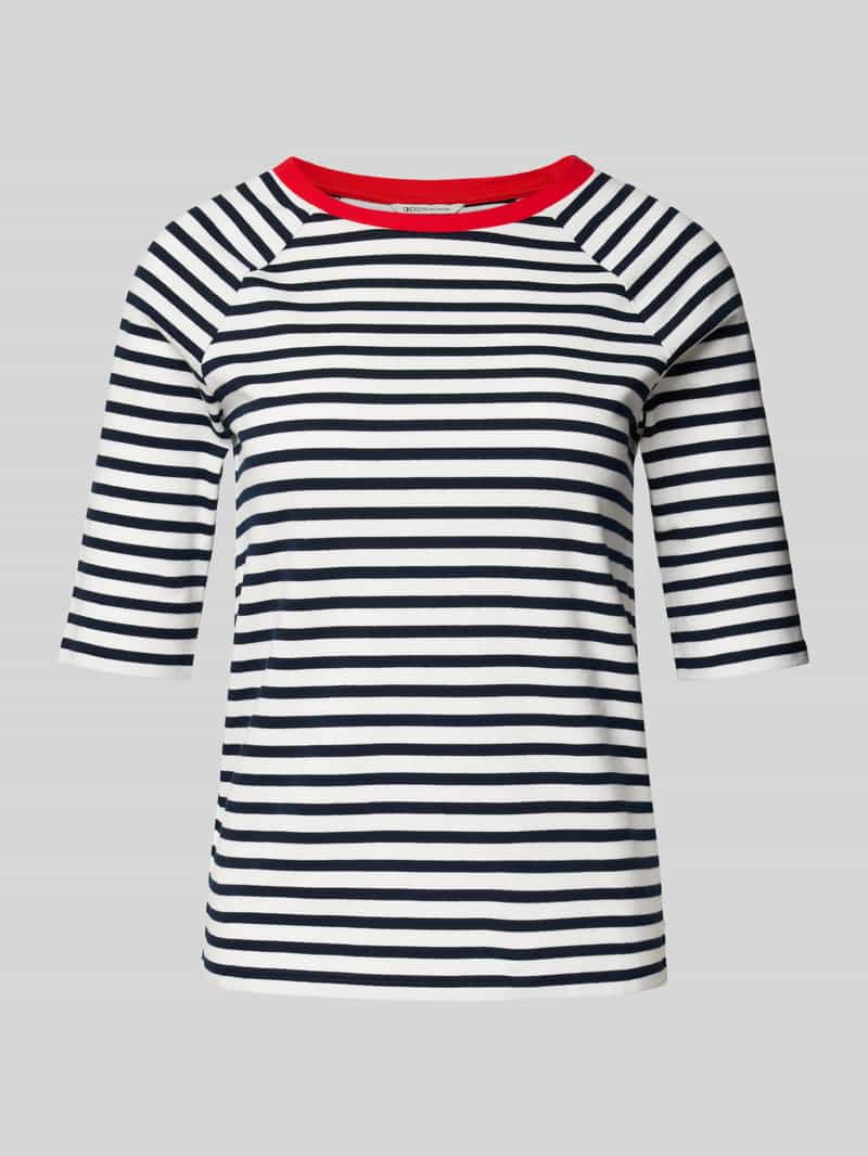 Tom Tailor Denim Shirt met ronde hals met streepmotief