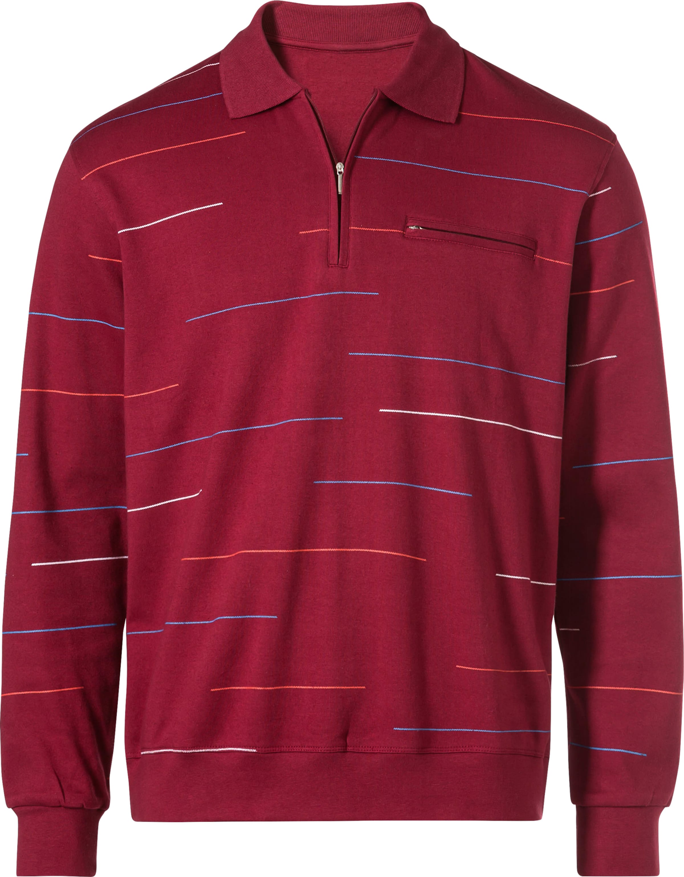 Marco Donati Poloshirt met lange mouwen Sweatshirt (1-delig)