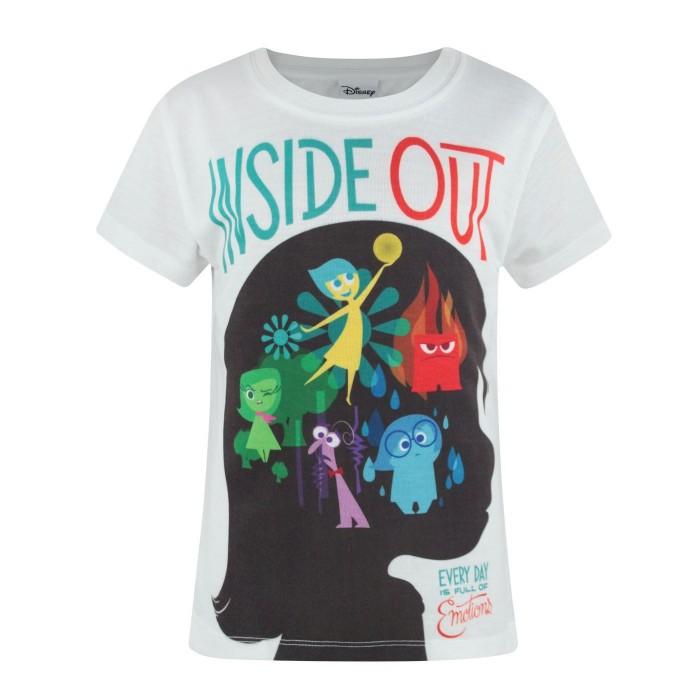 Inside Out officieel meisjes sublimatie karakter T-shirt 5-6 Years wit