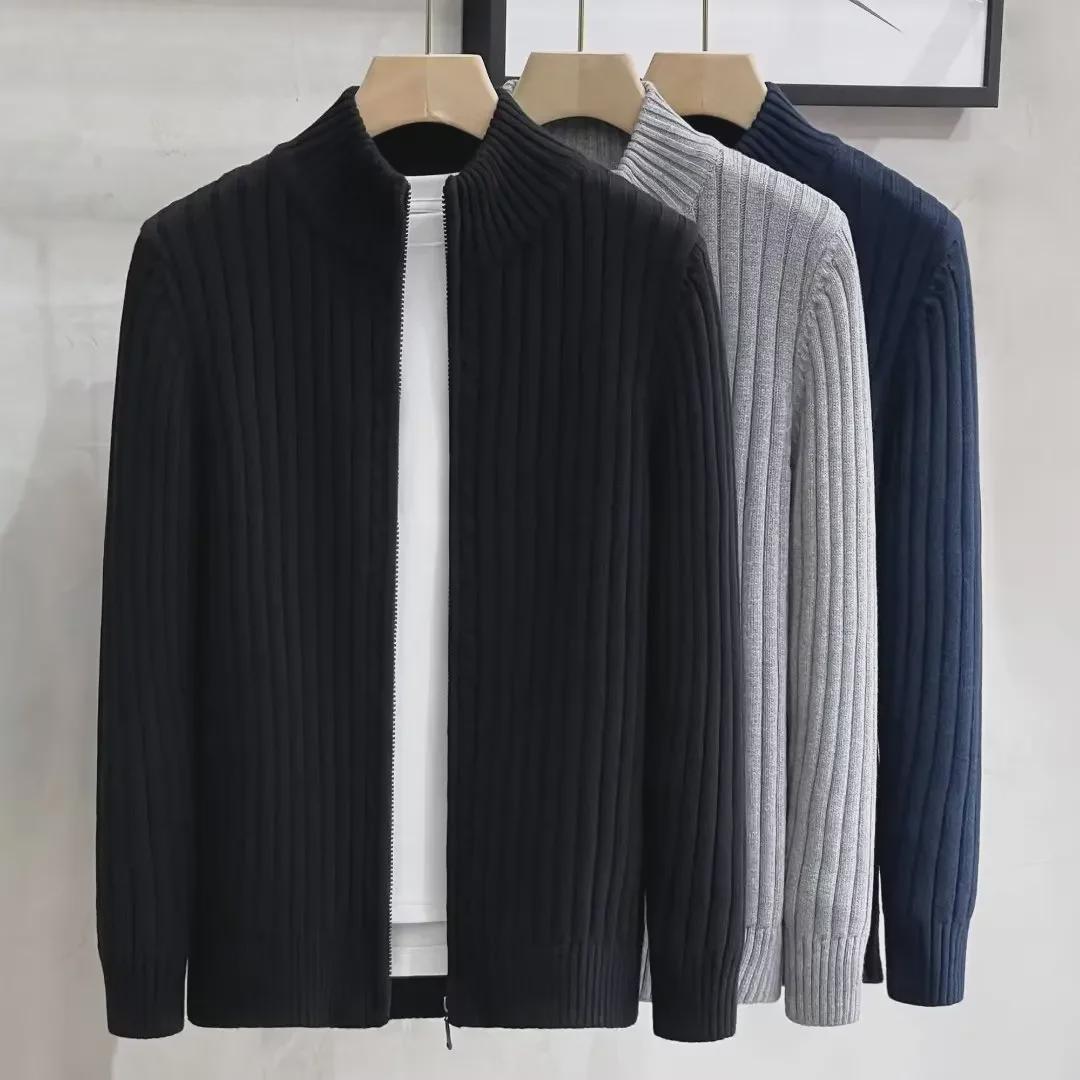 VantaGoods Trendy Amerikaanse herenvest met rits en sweaterjack - verdikt voor herfst en winter XL zwart