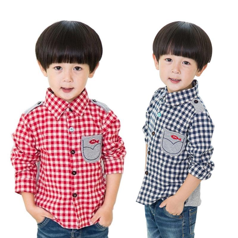 BOOSKU Herfst Kinderen Jongen Shirt Baby T-shirt Kinderen Casual Letter Print Gestreepte Blouse Lange Mouw Shirt 90
