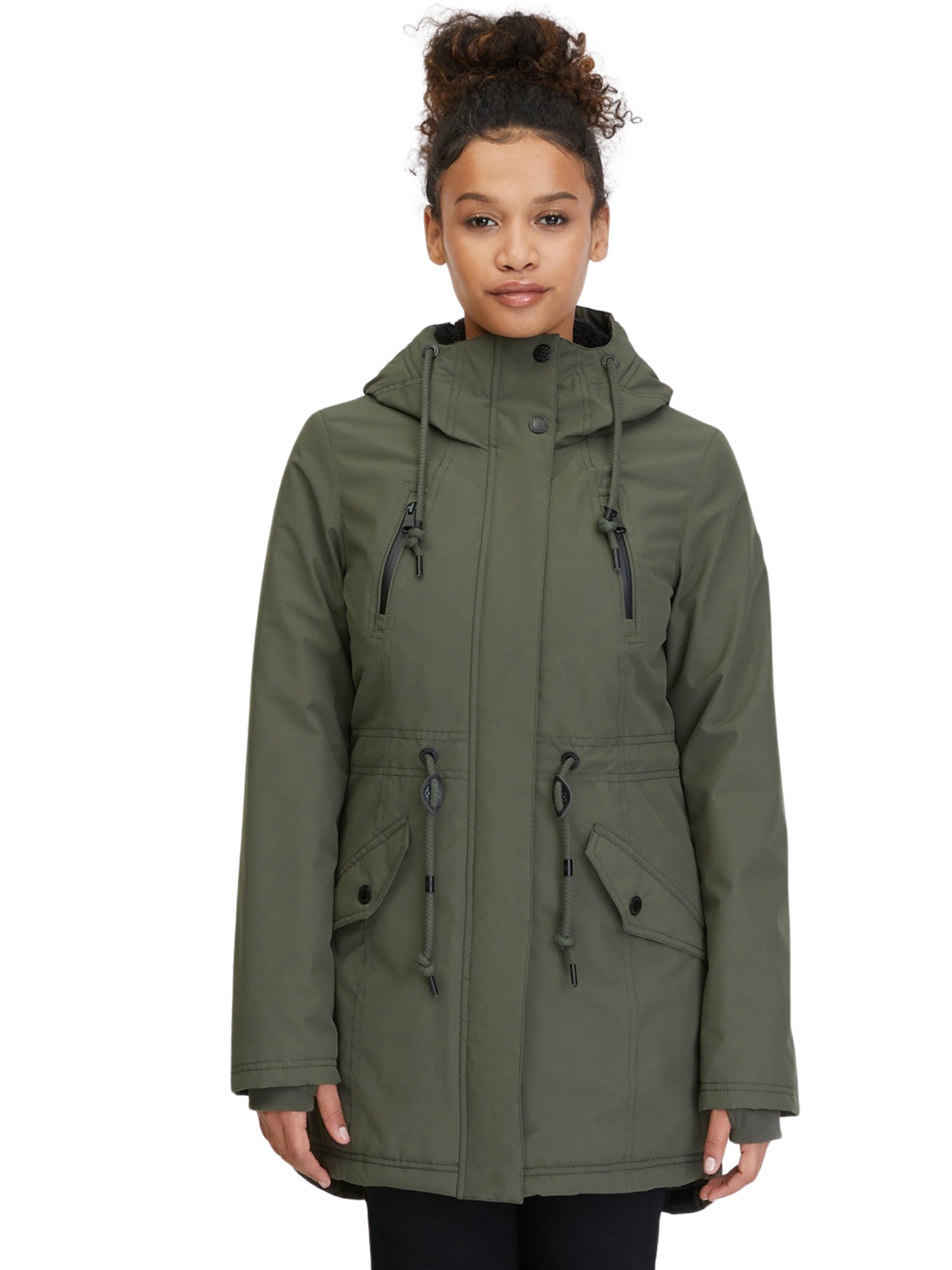 Ragwear Outdoorjack ELSIEN waterafstotende overgangsparka, met verwarmende teddypluche voering