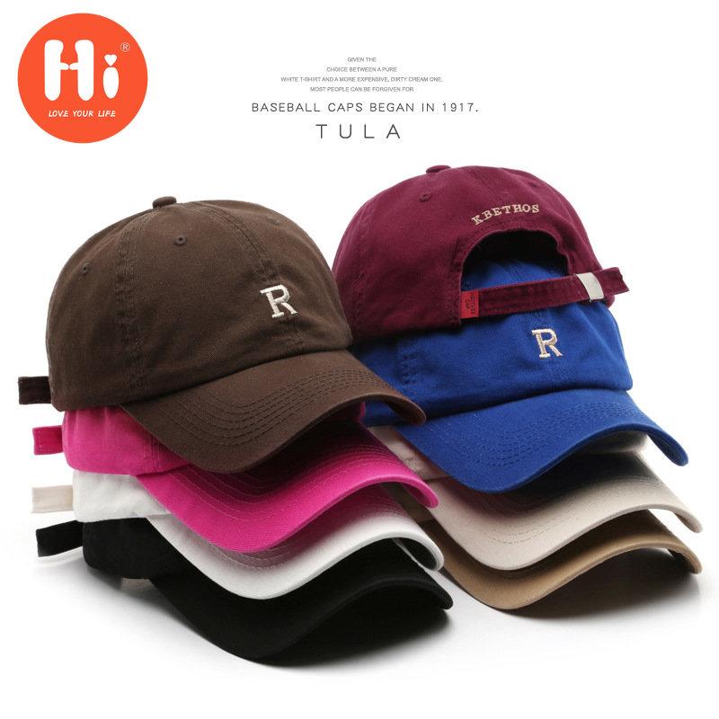 Hi Cap Mode Borduren Baseball Cap Zomer Outdoor Verstelbare Hip Hop Hoeden Bone Snapback Hoed beige