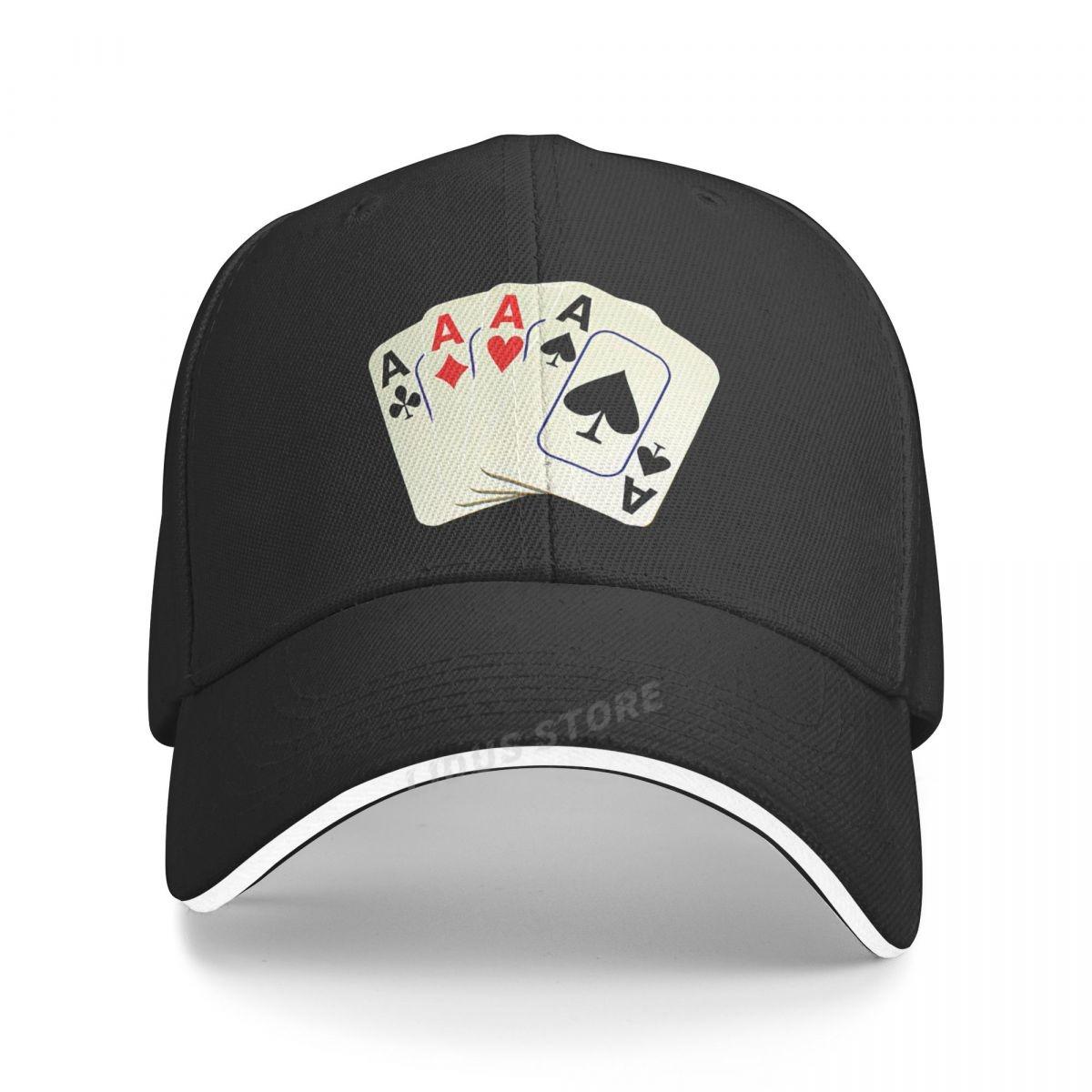 91421224MABNCF2A91 Kaartspeler Poker Cap Baseball Cap Hoed Lente Vrouwen Vis Sport Czapka Zomer Zwart Zon Bonnet Heren Hip Hop Bedrukt One Size