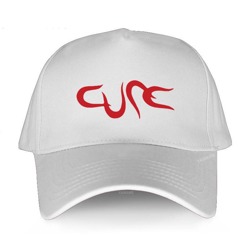 91530112MAC1H7JY0E Nieuw binnen The Cure Men Hat Katoen Cool Bedrukte Baseball Caps Rock Punk ROBER SMITH band tieners mode hoeden outdoor zomer pet Adjustable
