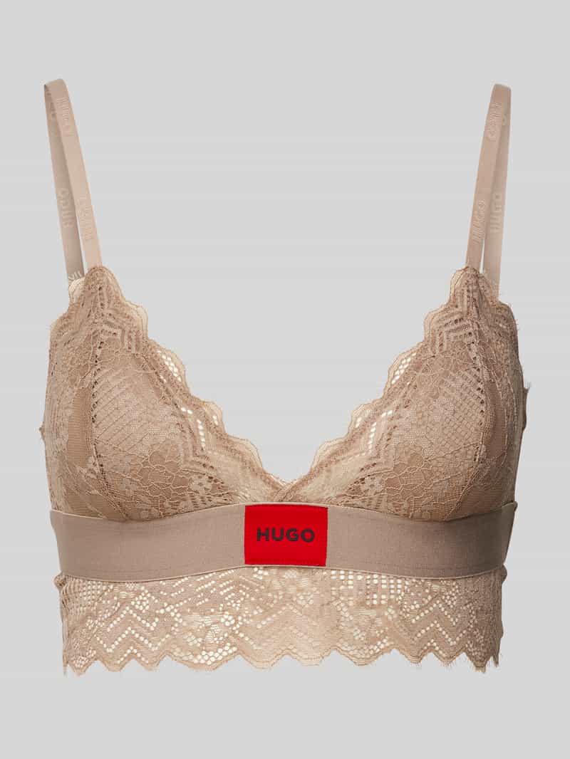 HUGO underwear Beugelloze-bh TRIANGLE RL LACE met hugo-label aan de tailleband