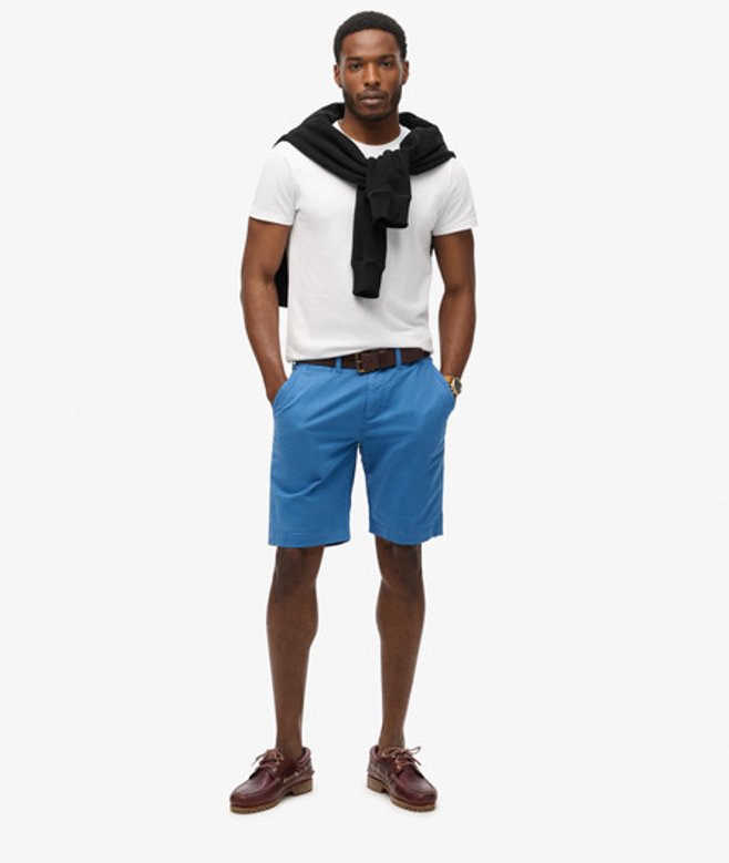 Superdry Vintage Chinoshort Lichtblauw