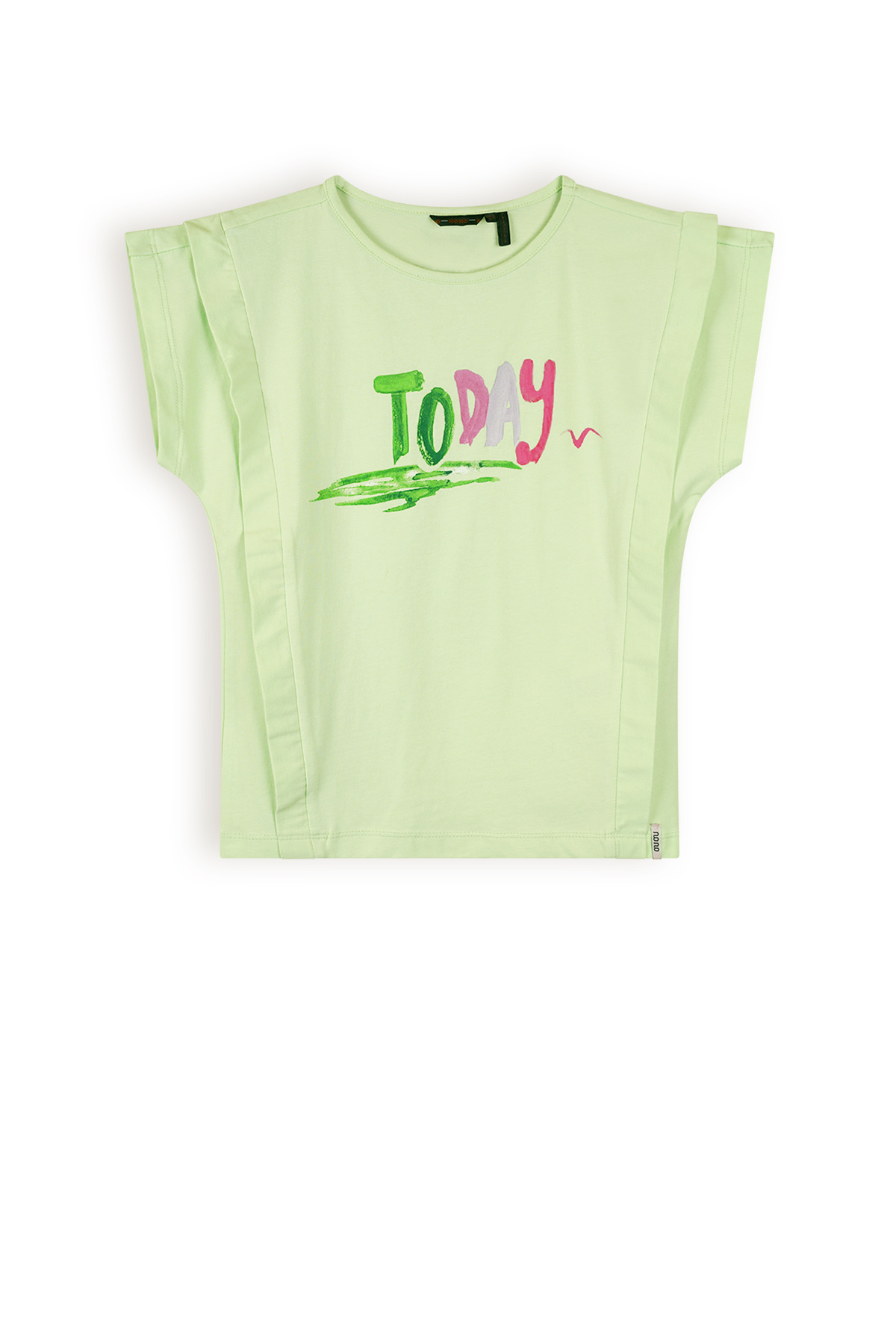 NoNo Meisjes t-shirt print - Kiam - Spring groen