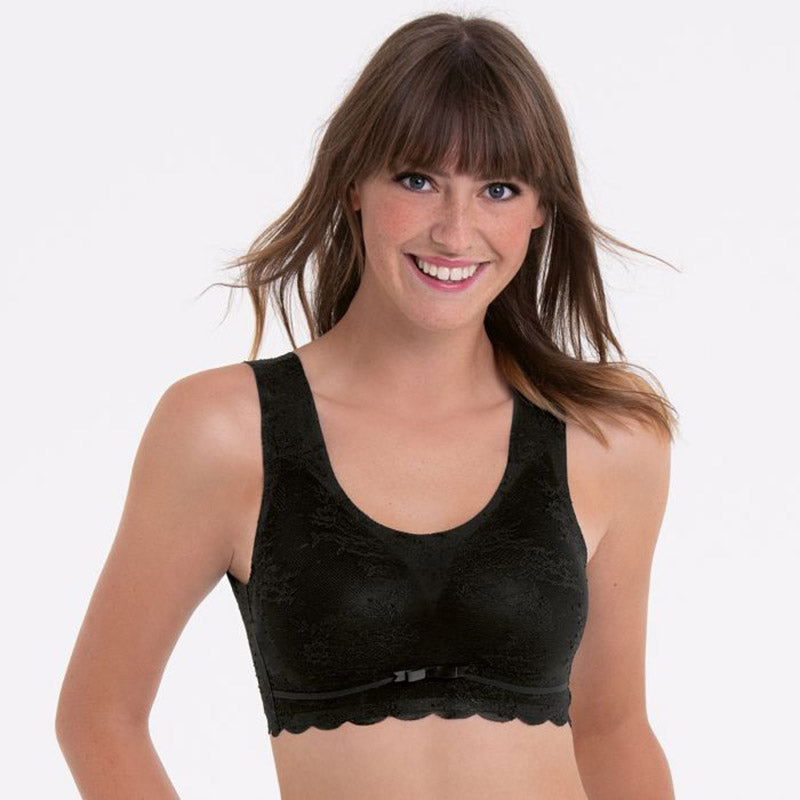 Anita Comfort Bralette Essentials lace Bloemige kant, uitneembare schuimcups, delicate zijden band (1-delig)